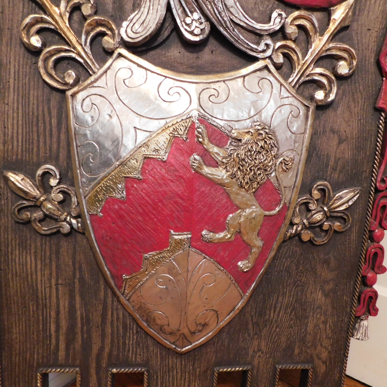 VTG Finess Creations Fiberglass Knight Shield Wall Plaque MCM J Espada Style
