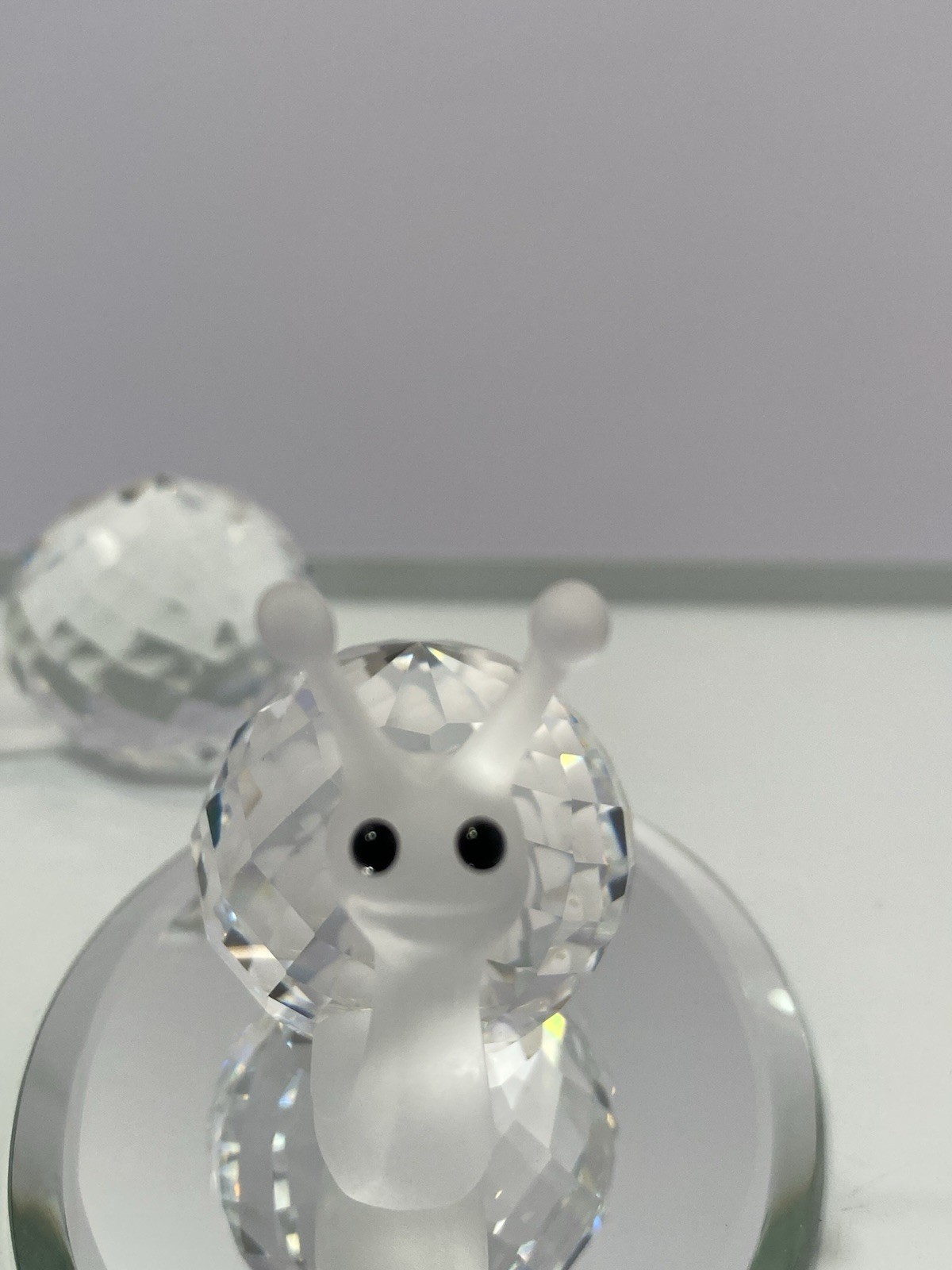 swarovski crystal small snail figurines (2)