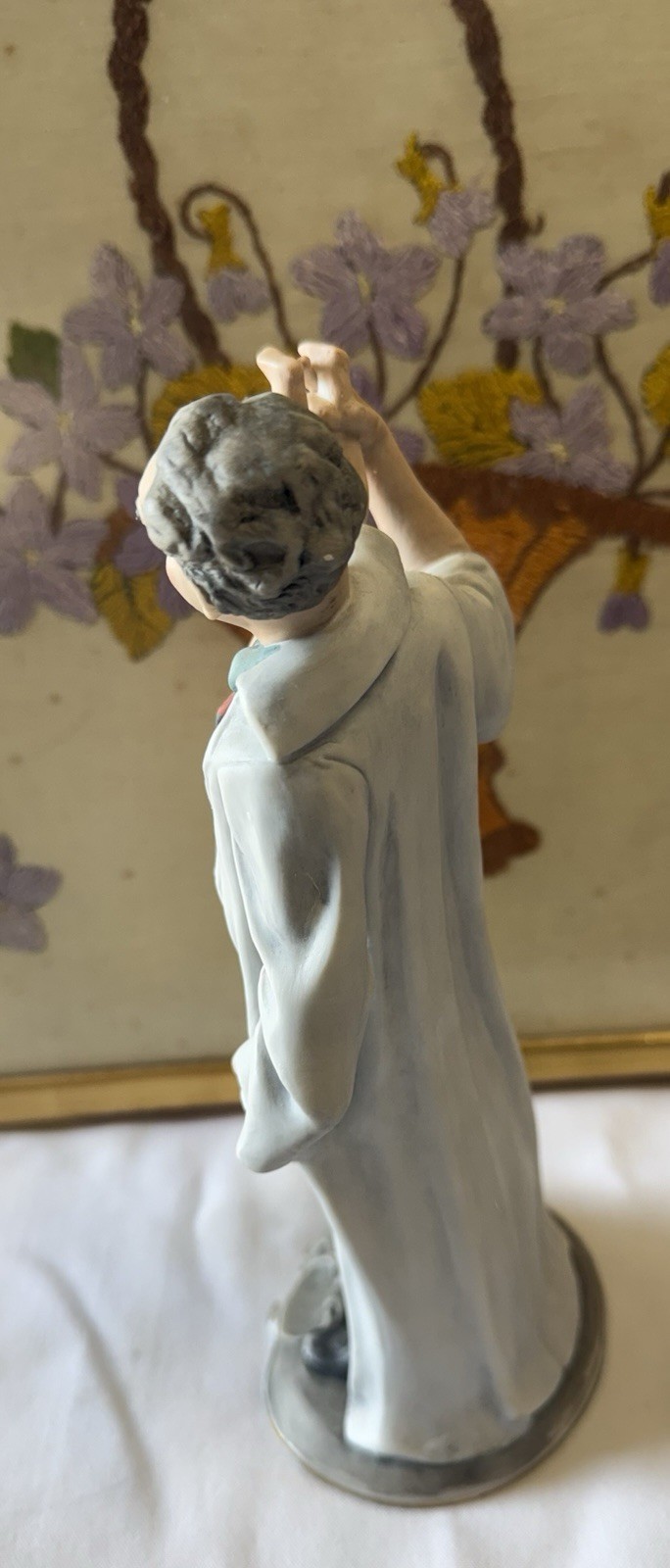 Vintage Whimsical Capodimonte Porcelain Doctor Delivered Baby Figurine –