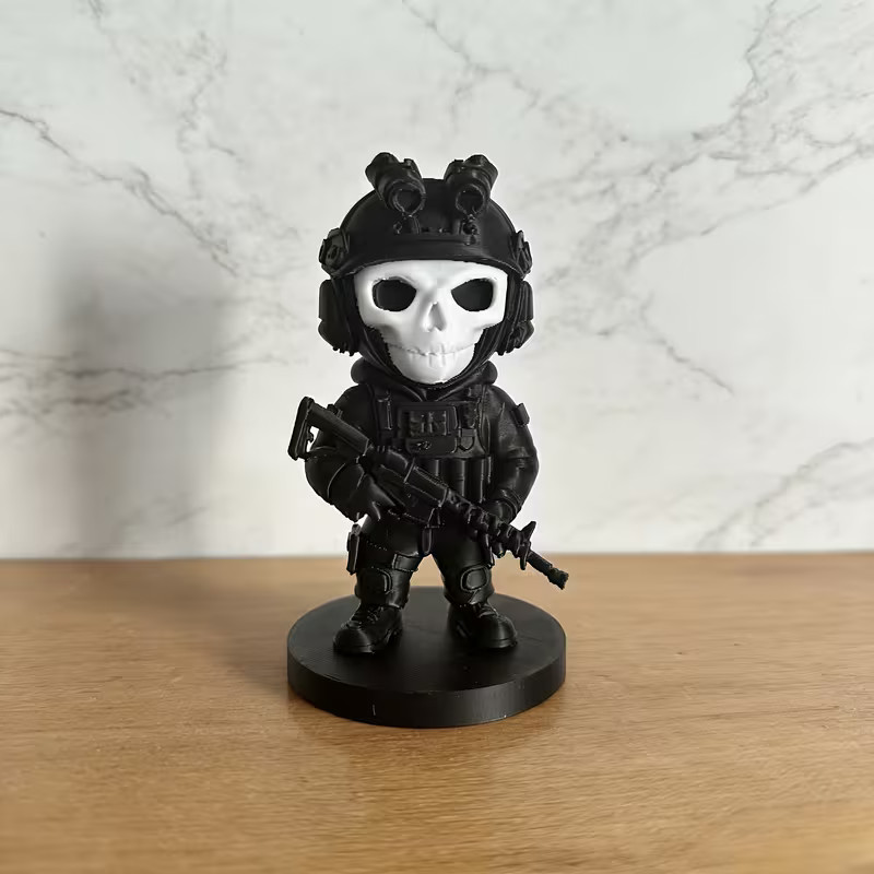 Military Special Forces Soldier Tactical Skull Trooper Figurine Ornament