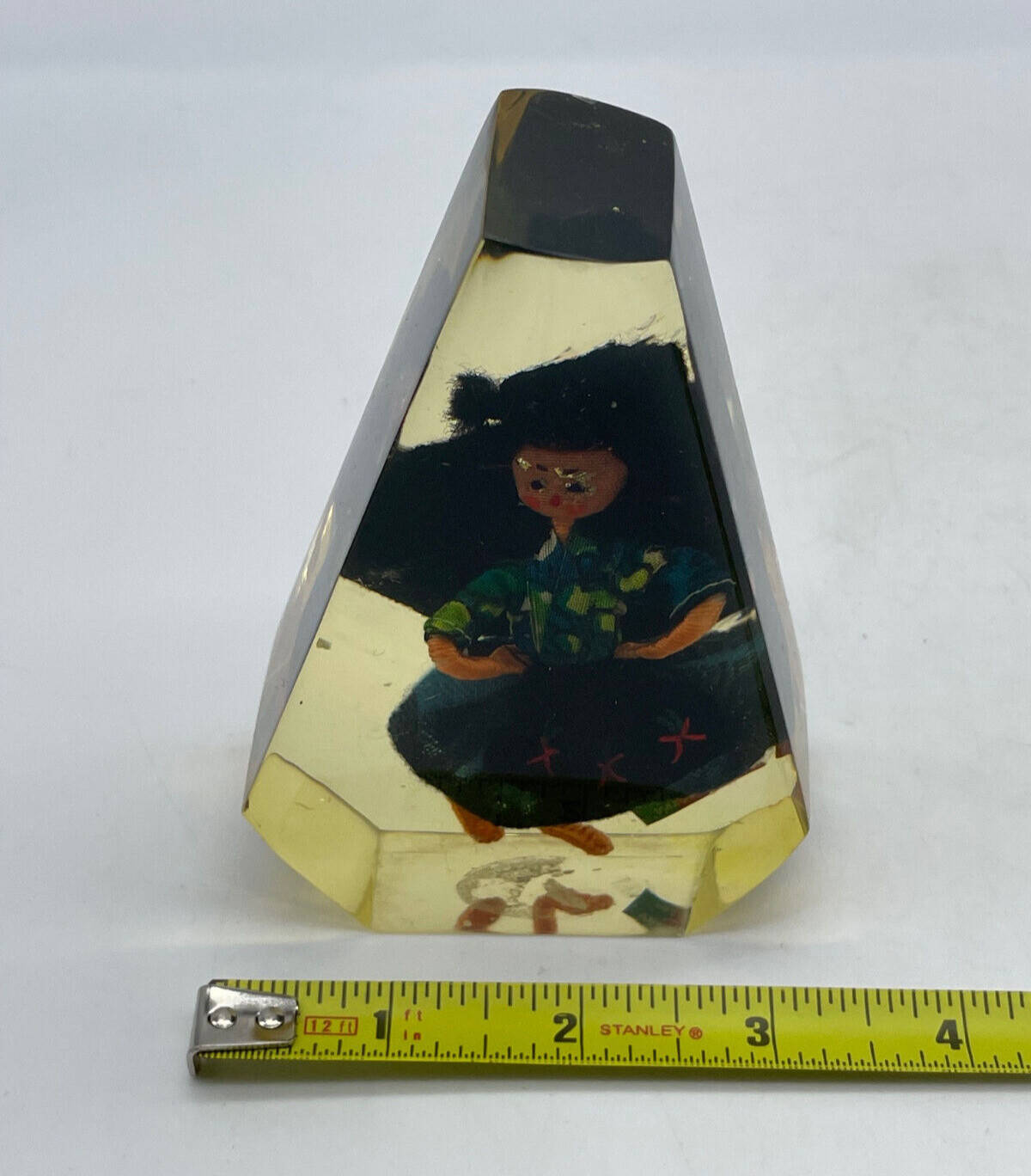 Portugal Varnia Girl Doll Resin Acrylic Paperweight Figure