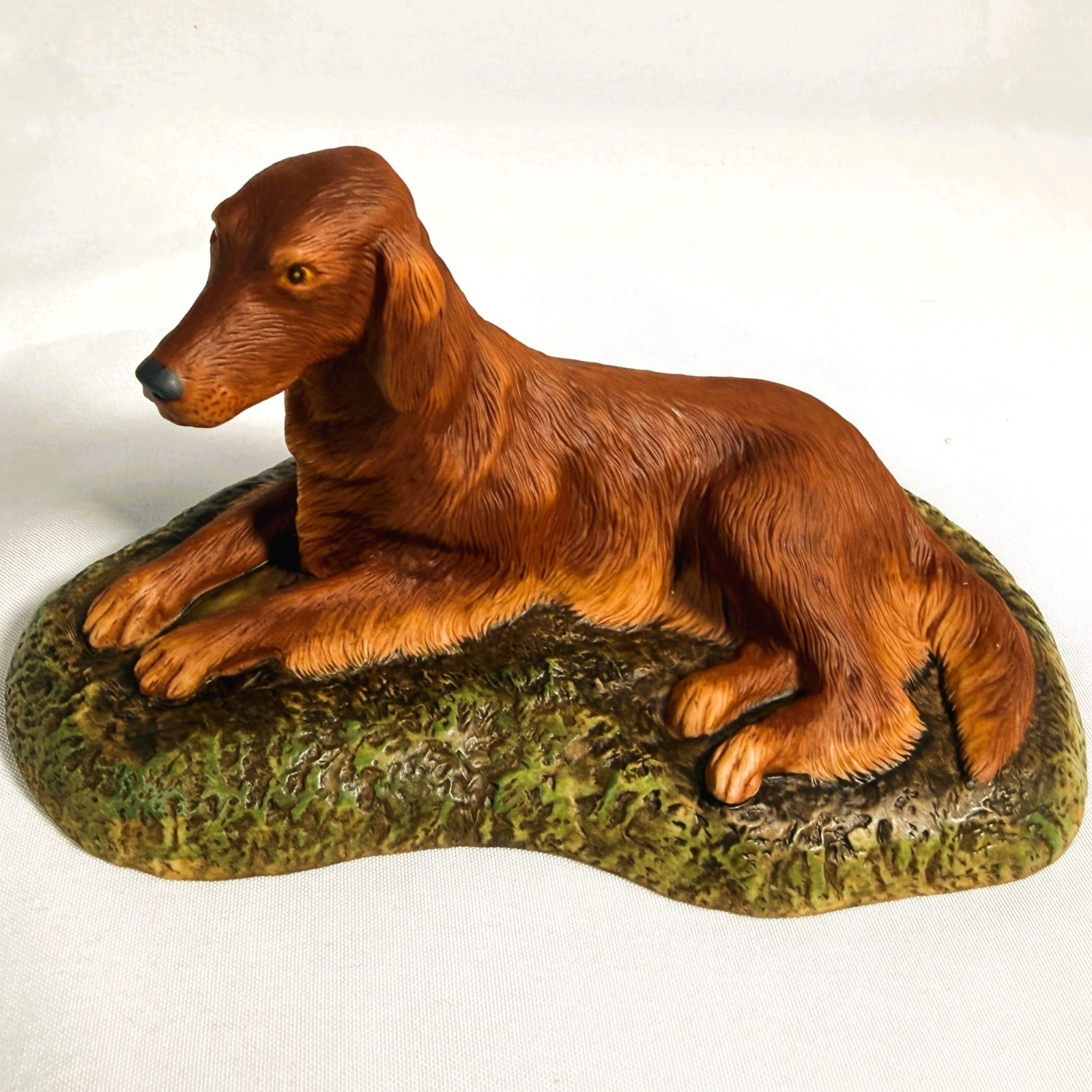 Franklin Porcelain After The Hunt Hand-Painted Dog Sculpture 1983