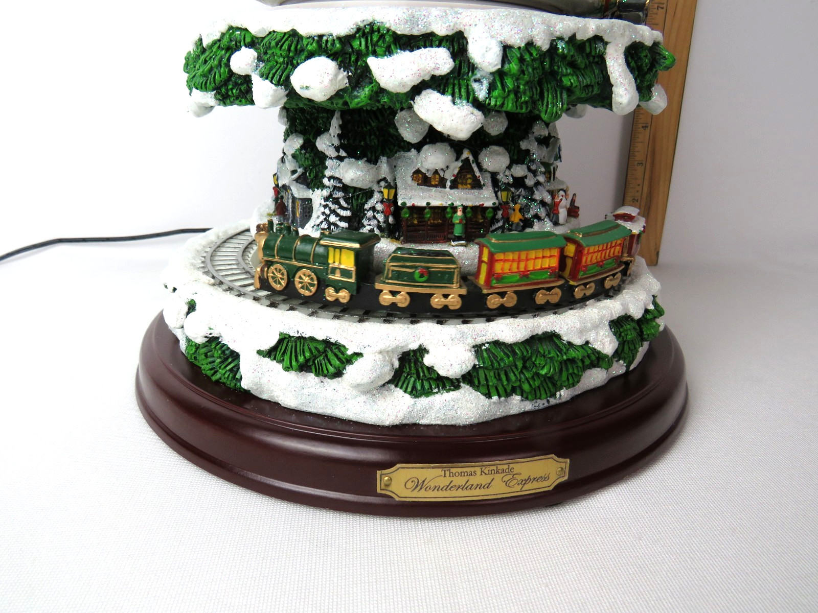Bradford Thomas Kinkade Tabletop Christmas Tree Train Wonderland Express