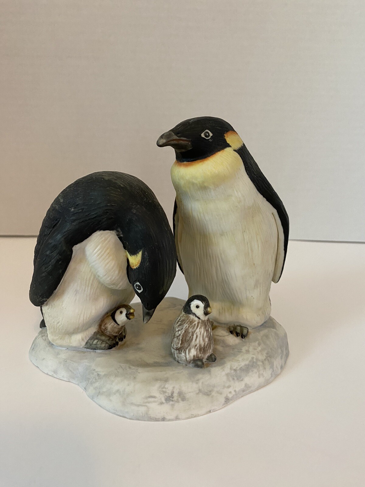 Vintage Enesco Figurines Fred Aman Penguins Limited Realism Baby Bin Q Numbered