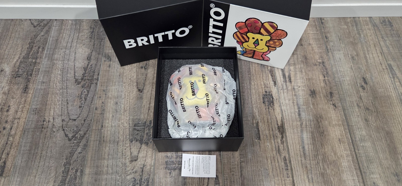 ROMERO BRITTO Rare LION Figurine Collectible NEW Artwork 5″ x 5″ MSRP $225.00
