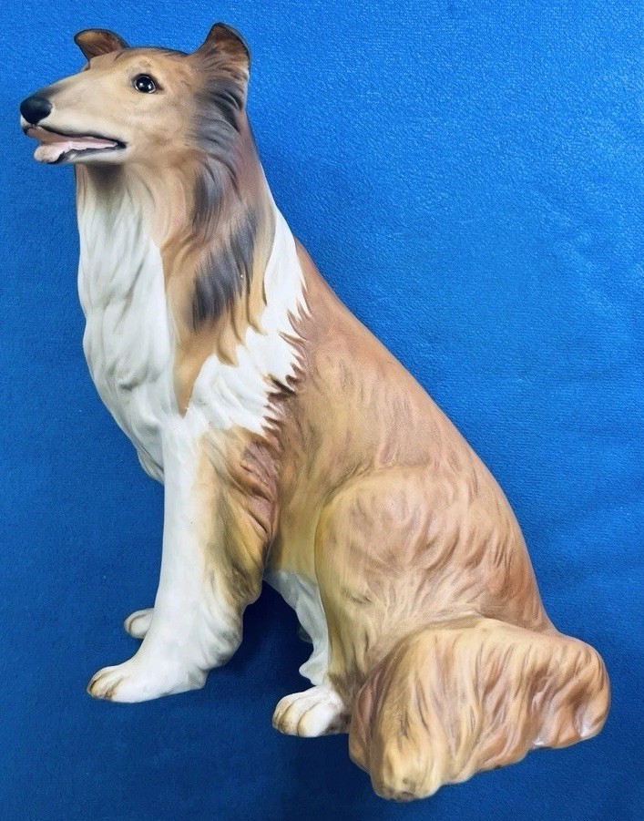 Masterpiece Porcelain by Homco COLLIE Dog Figurine 1986 Made in Mexico