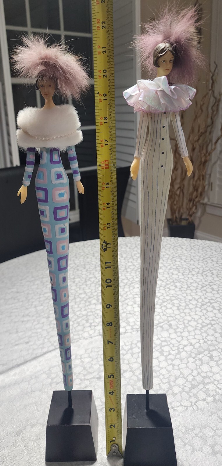 UNIQUE Vintage Female Statue/Arts 2 French Fashion Model FigurinesRunway Walkers