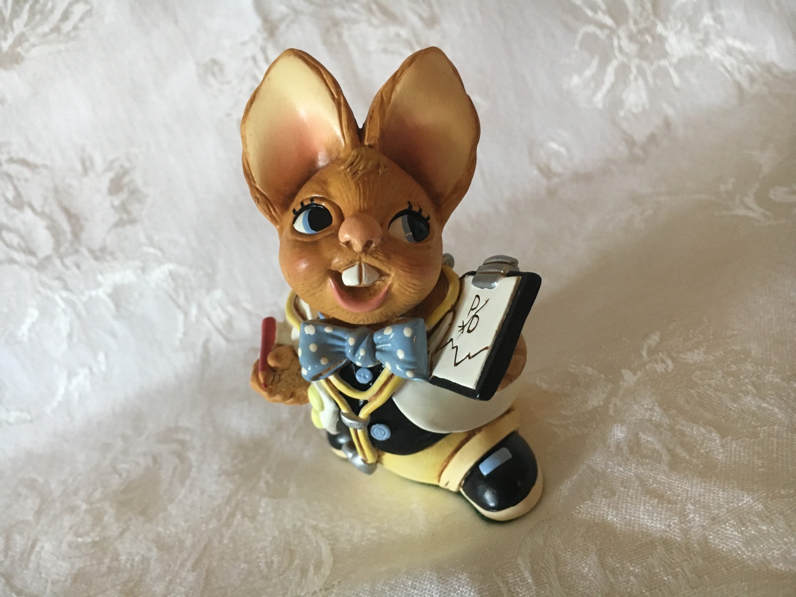 Pendelfin Stoneware Rabbit Doc ~ Handpainted ~ England ~ NOS