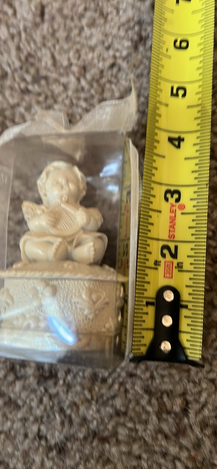 HS Enterprise Angel White Resin Figurine 3in Boxed Collectible Sculpture