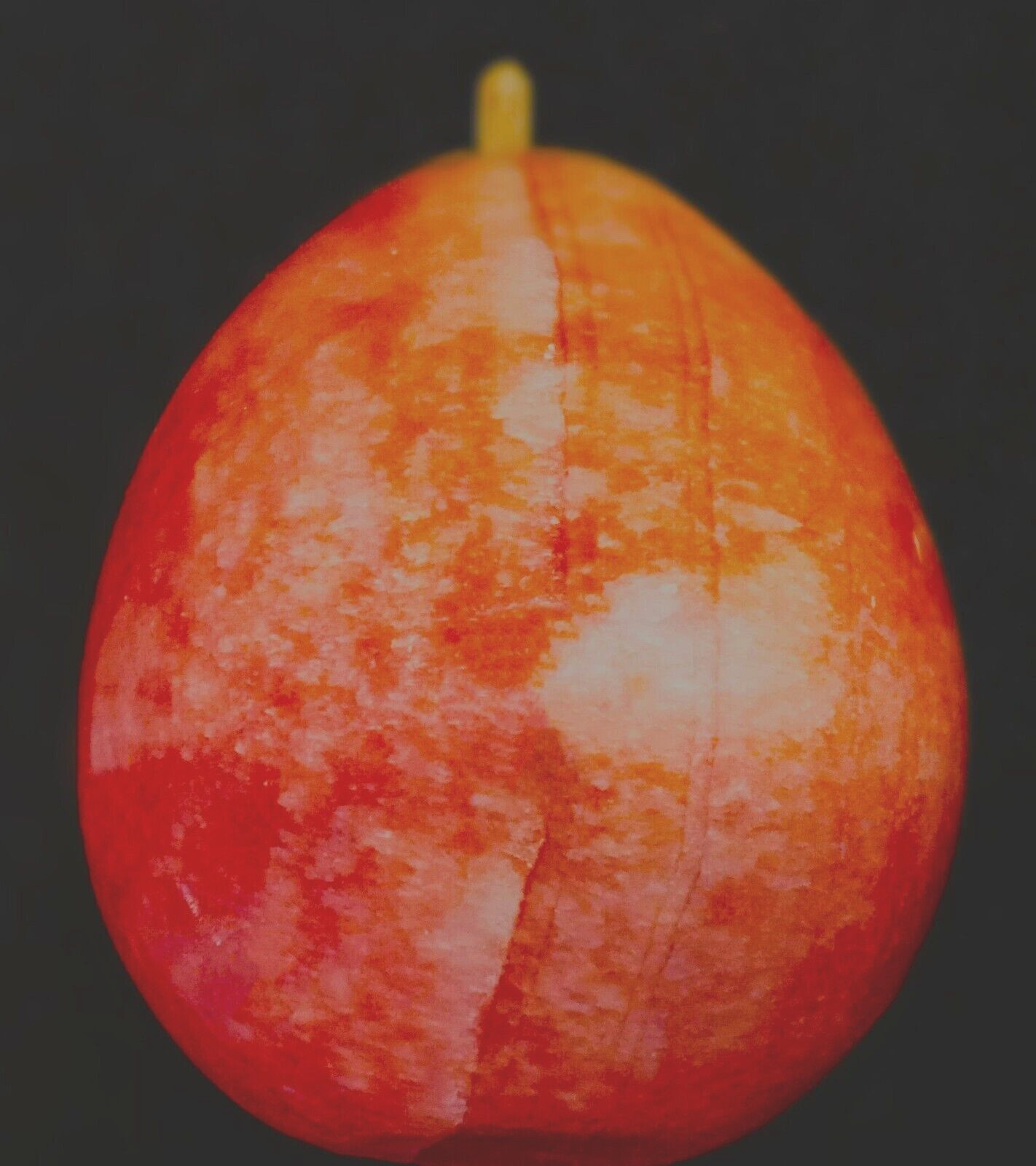 EUC Hand-Carved Multi-Pink Jasper Pear – 3.50″T x 8.25″C