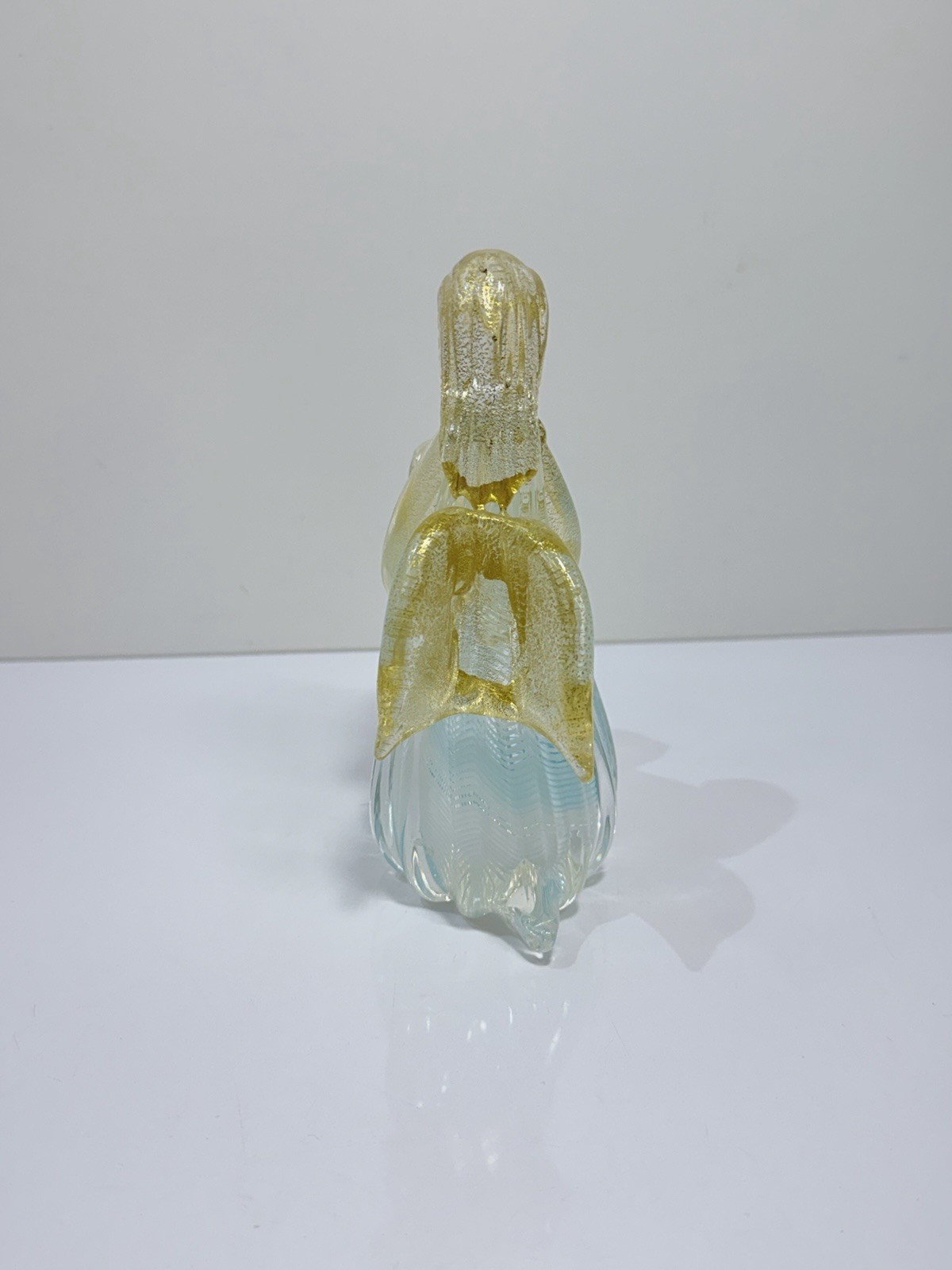 MURANO GLASS VENETIAN GLASS GOLD AVENTURINE STRIPES SINGING ANGEL WITH BOOK 6 “