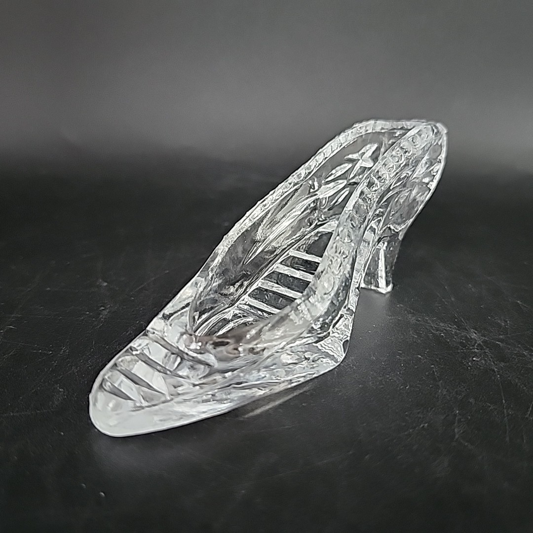 Crystal High Heel Slipper Decoration Lead Crystal 5 Inches Cinderella