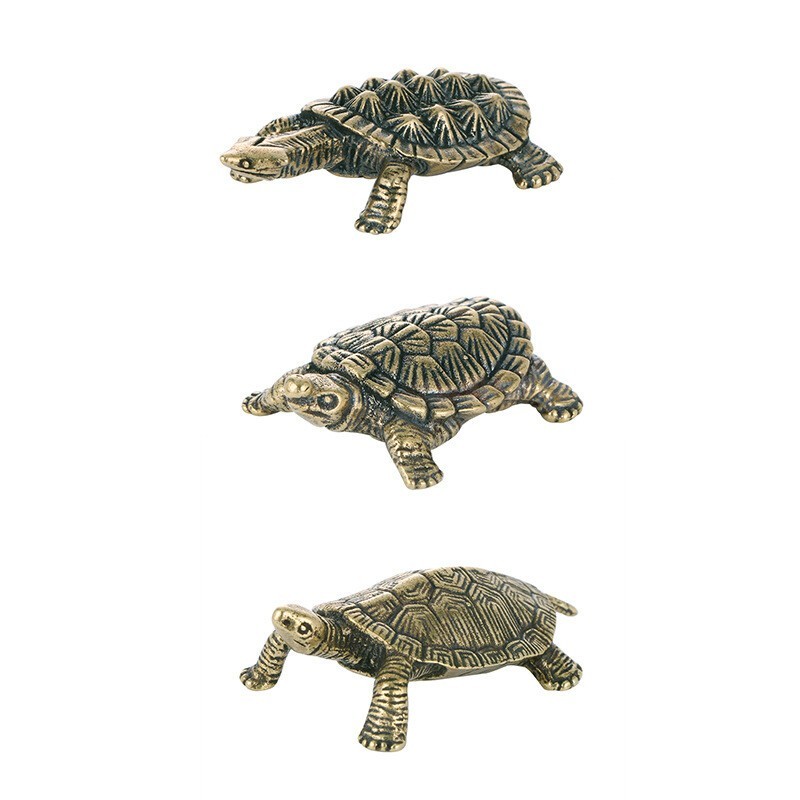 Brass Turtle Figurine Small Statue Animal Figurines Toys Desktop Decoration