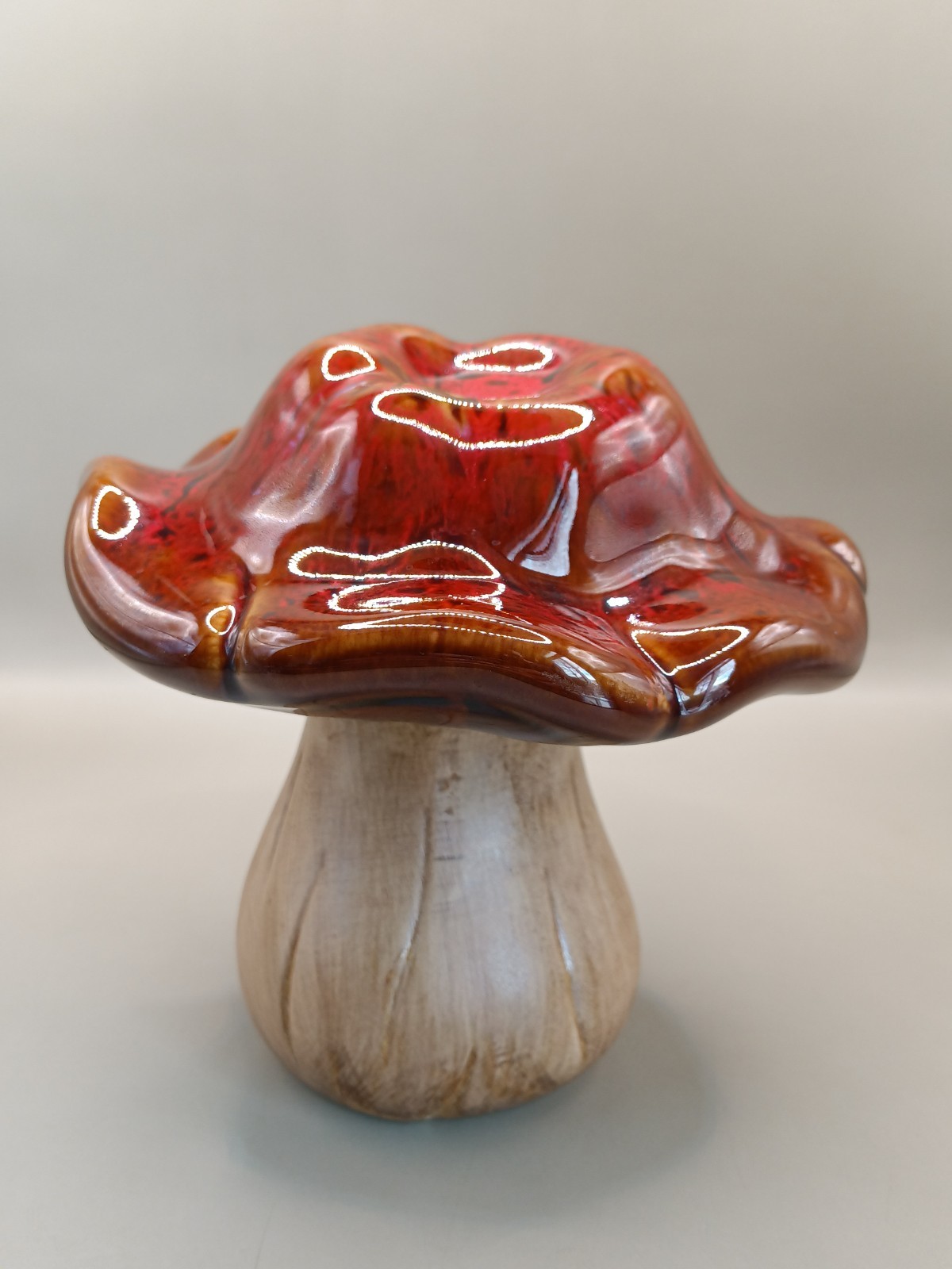 Decorative Red Clay Mushroom
