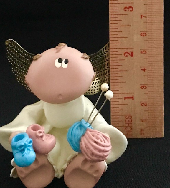 RARE! 2001 KIRK’S CRITTERS FOR RUSS ANGEL CHEEKS MINI CHERUB POLYCLAY FIGURINES