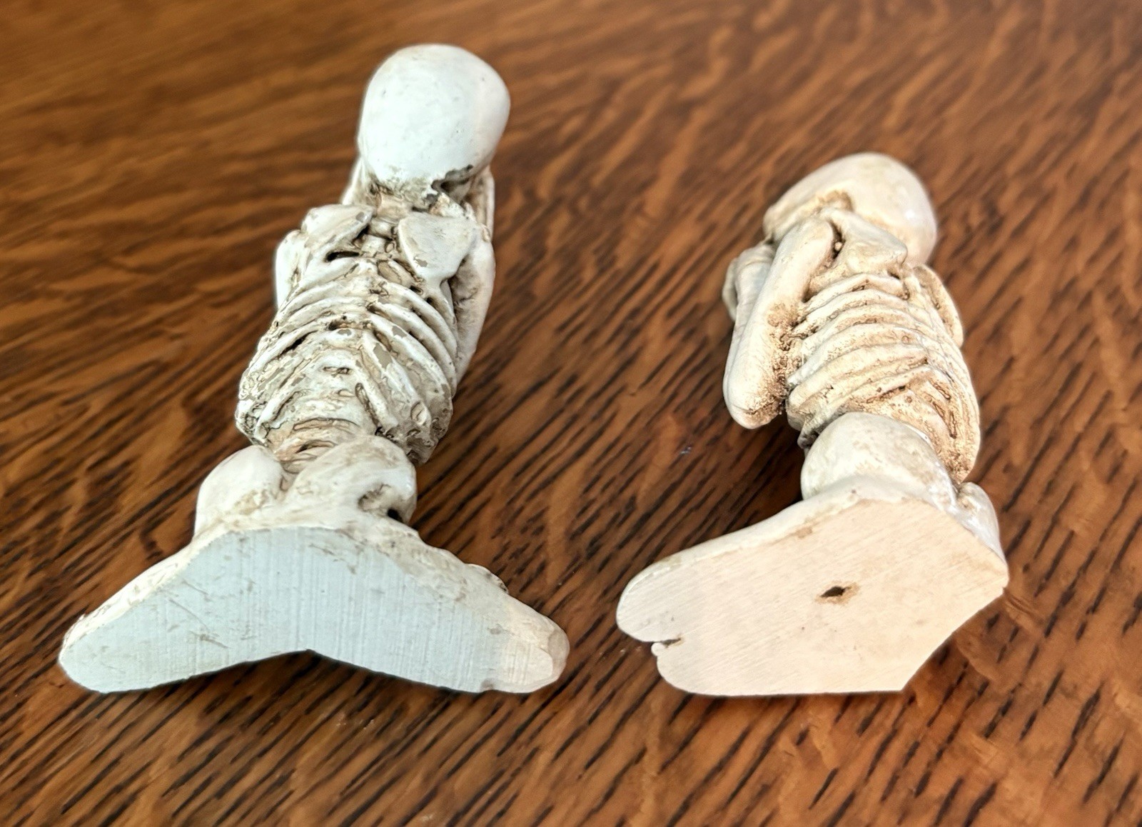 See Speak No Evil Resin Skeleton Figurines 2.75″ Mini Decor 2 Pc Set Halloween