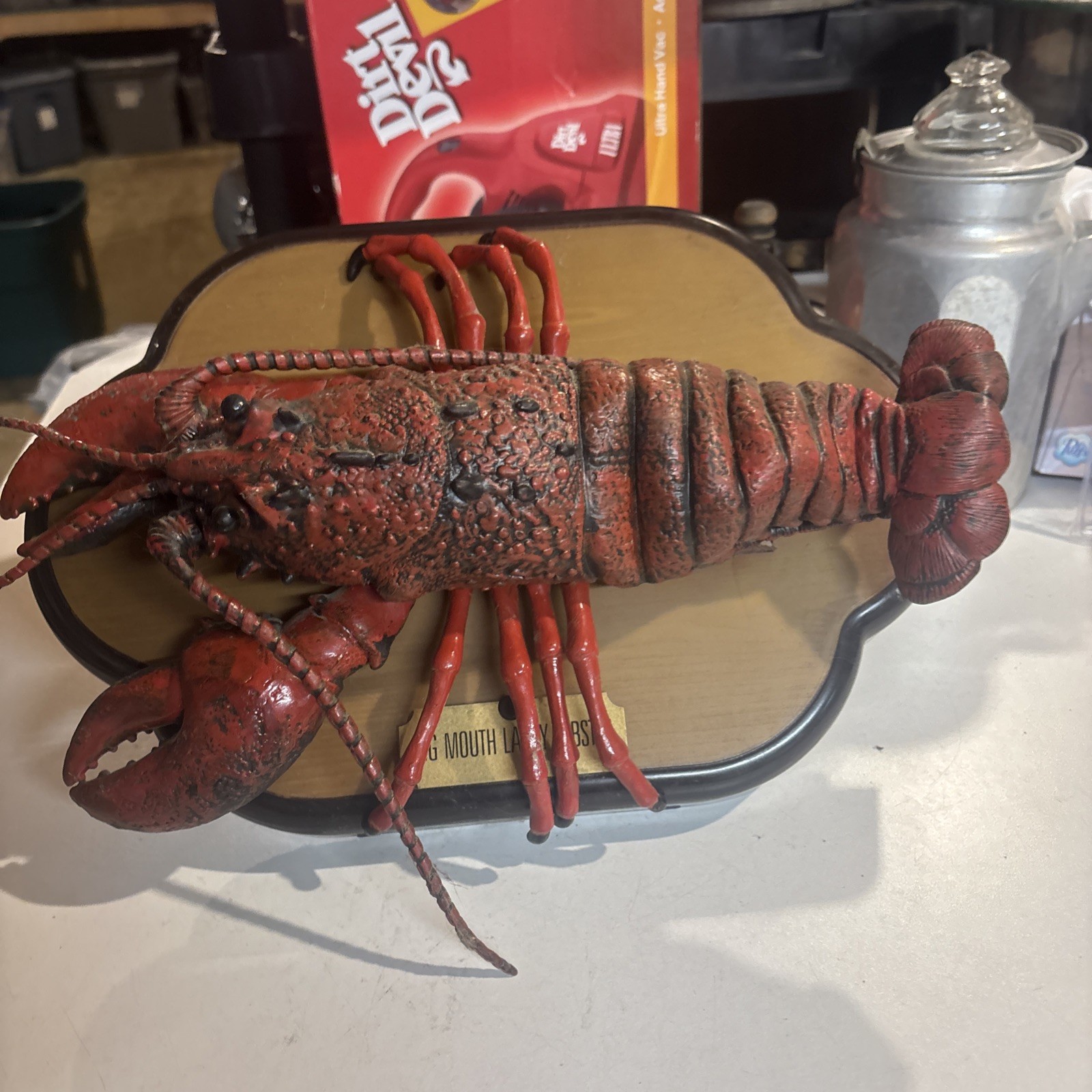 Big Mouth Larry Lobster Animated Singing Wall Mount Plaque Talking Fish Tested