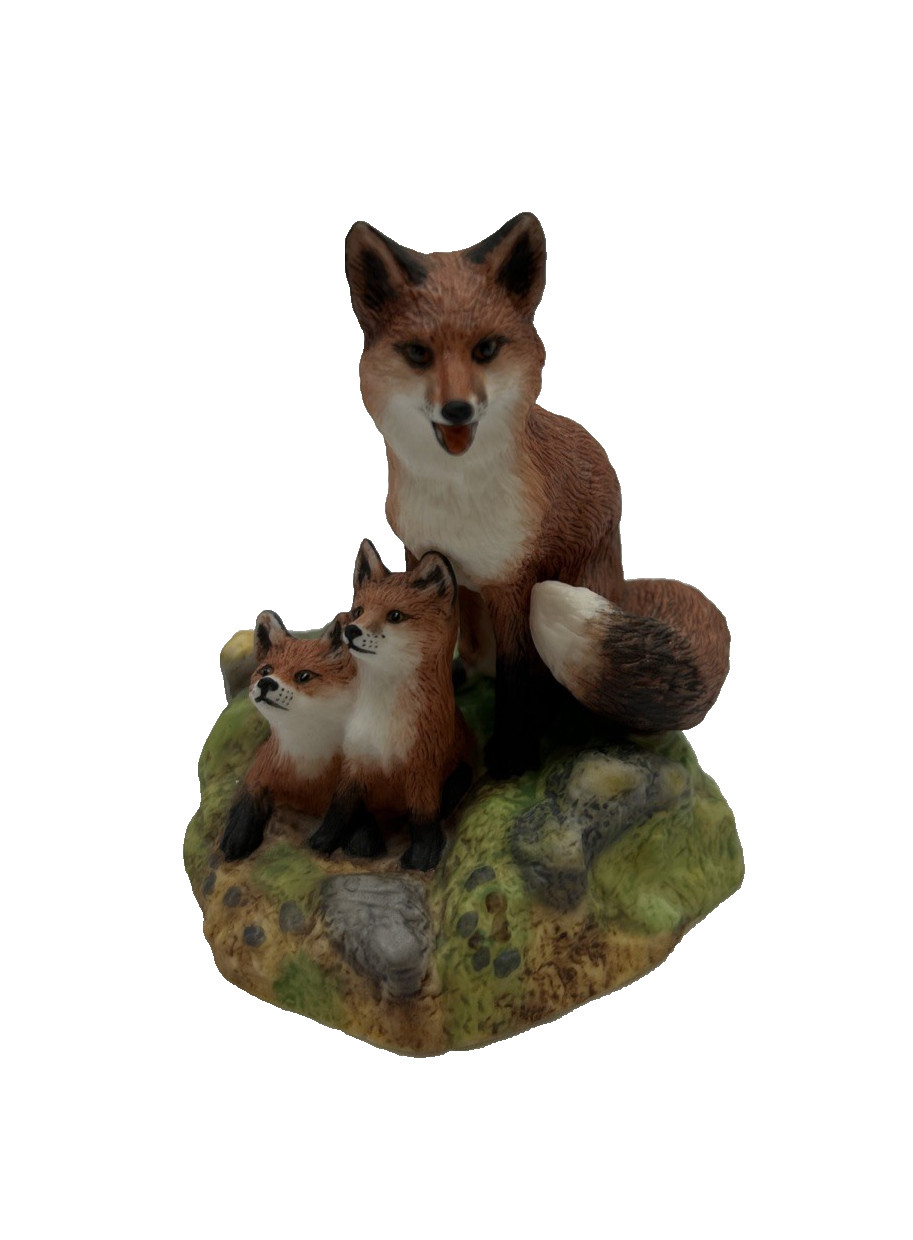 1984 Richard Orr First Adventure Fox Art Porcelain, National Wildlife Federation
