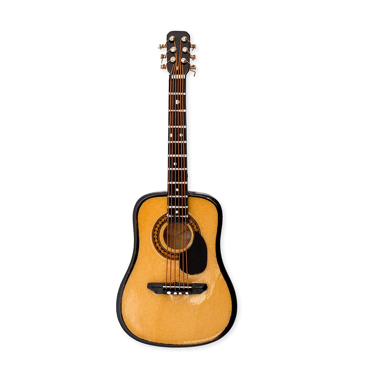 Miniature ACCOUSTIC GUITAR MAGNET Musical Instrument, 4″ Long, Superb Detail