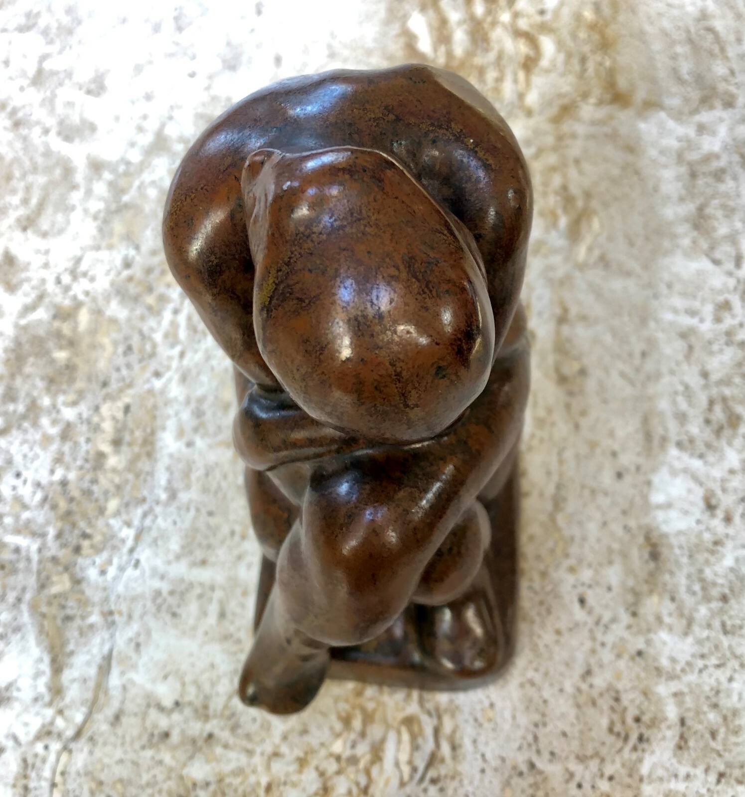 Rare Danish Ceramic/Pottery Statue of a Seated/Mourning Woman by L. Hjorth
