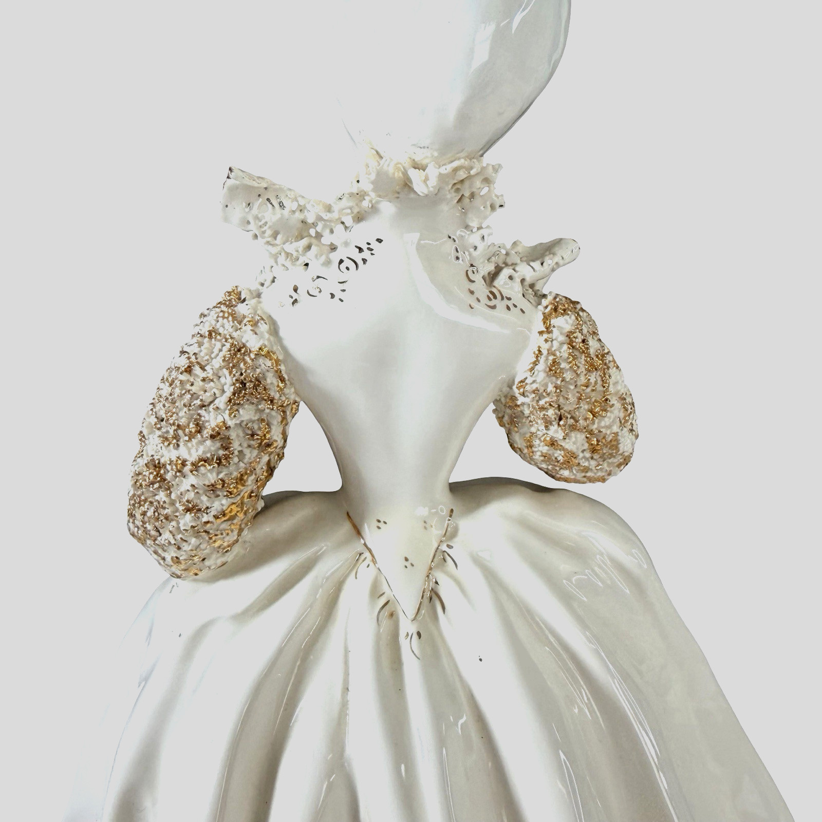 1948 Florence Ceramics Marie Antoinette Figurine Hand Painted Porcelain READ Vtg