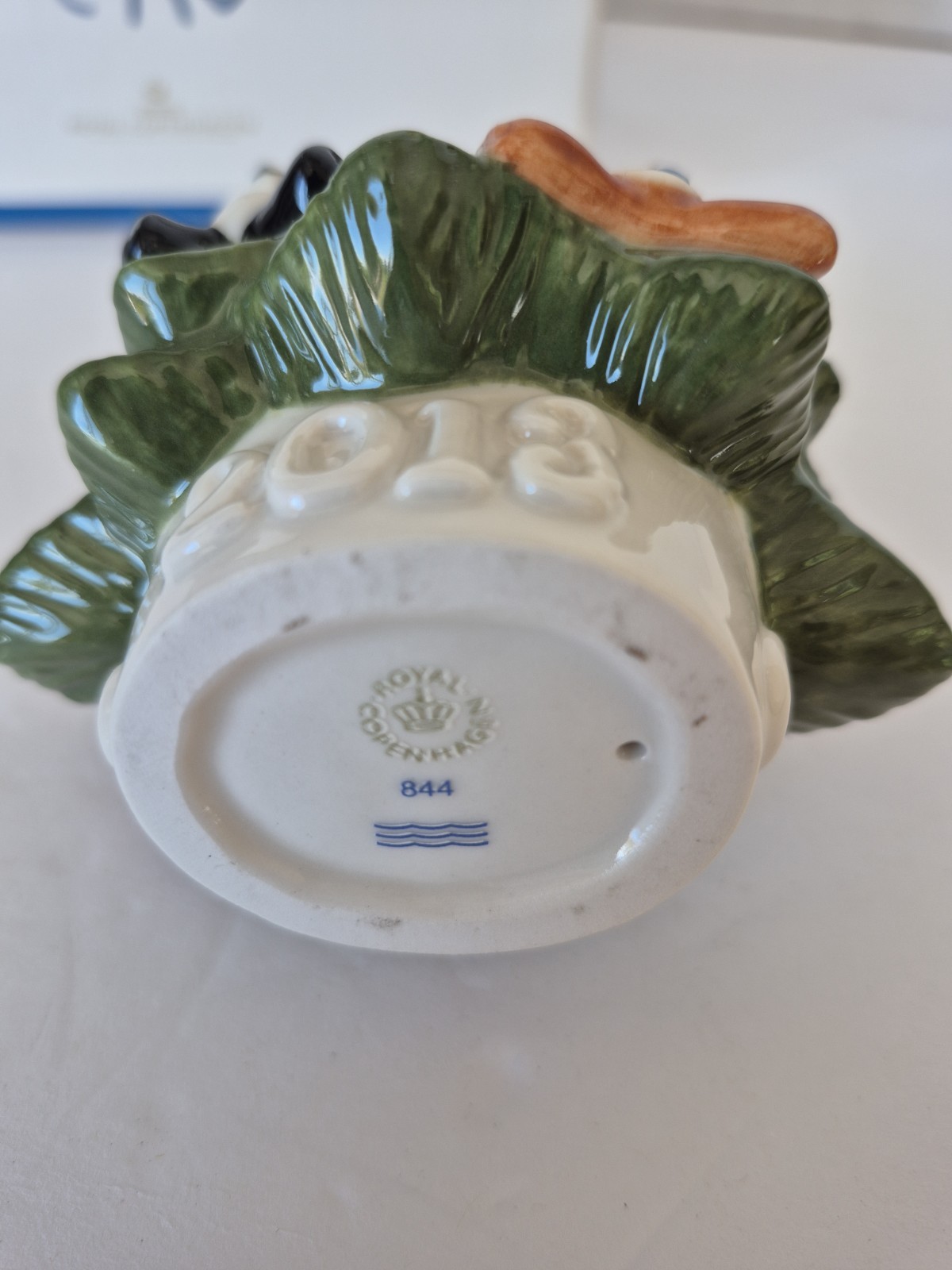 2013 Royal Copenhagen Annual Christmas Tree Teddy Bear Porcelain Figurine Rare