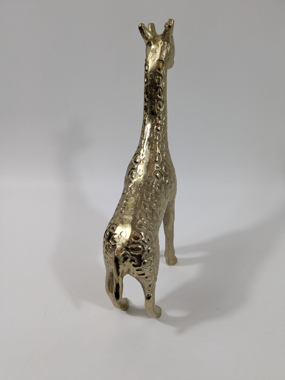Gold Colored Metal Giraffe Sculpture 12″ Decorative Animal
