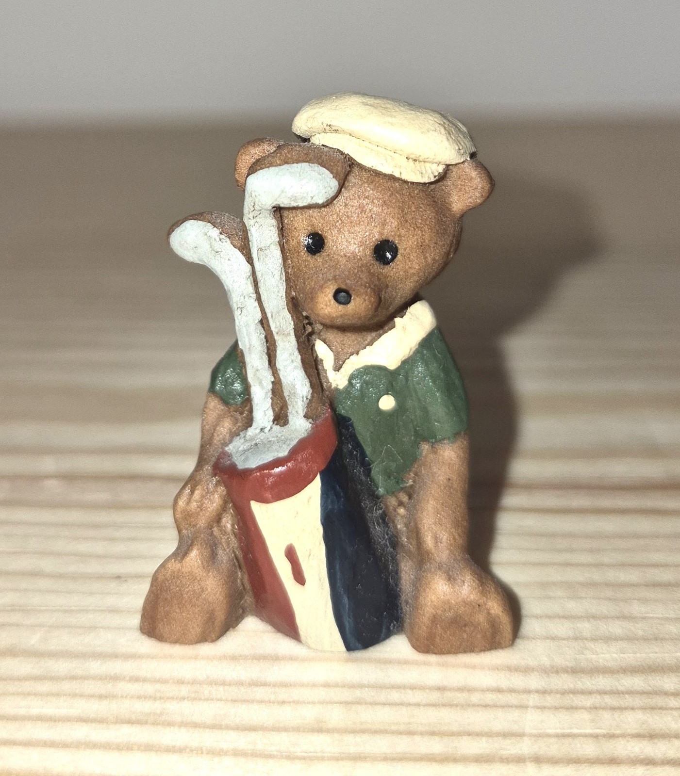 Miniature Resin Bears Unbranded 1 1/2″ tall, Golfer, Cheerleader, Boy Set of 3