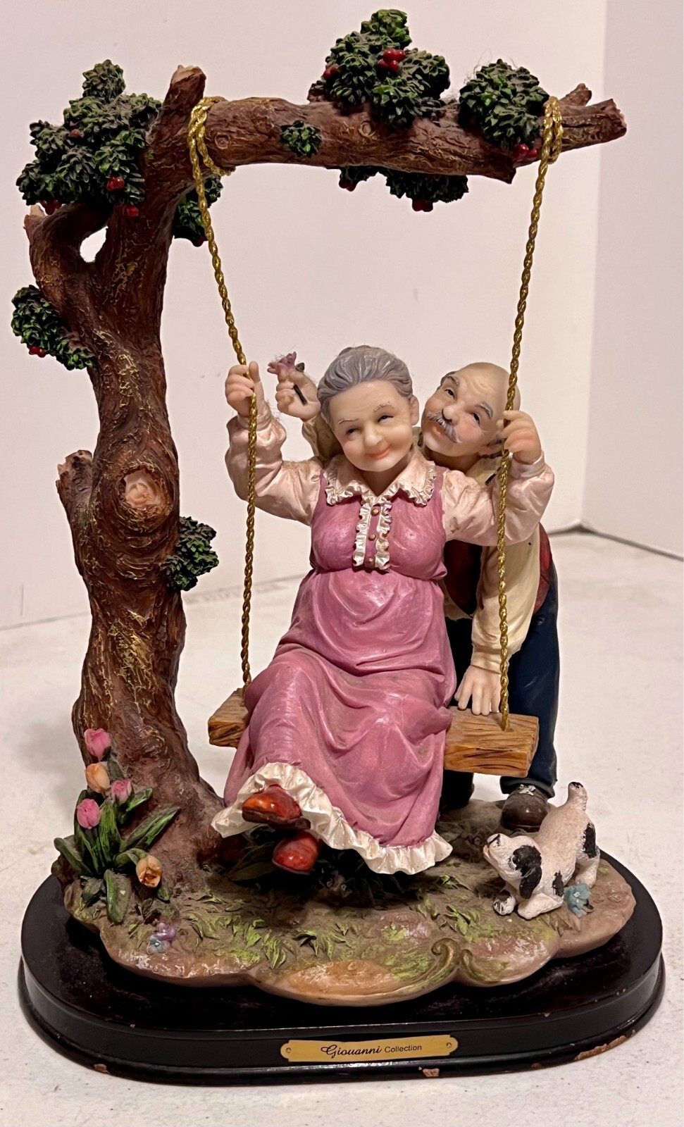 Old Man & Women on a Tree Swing Figurine by Giovanni Collection