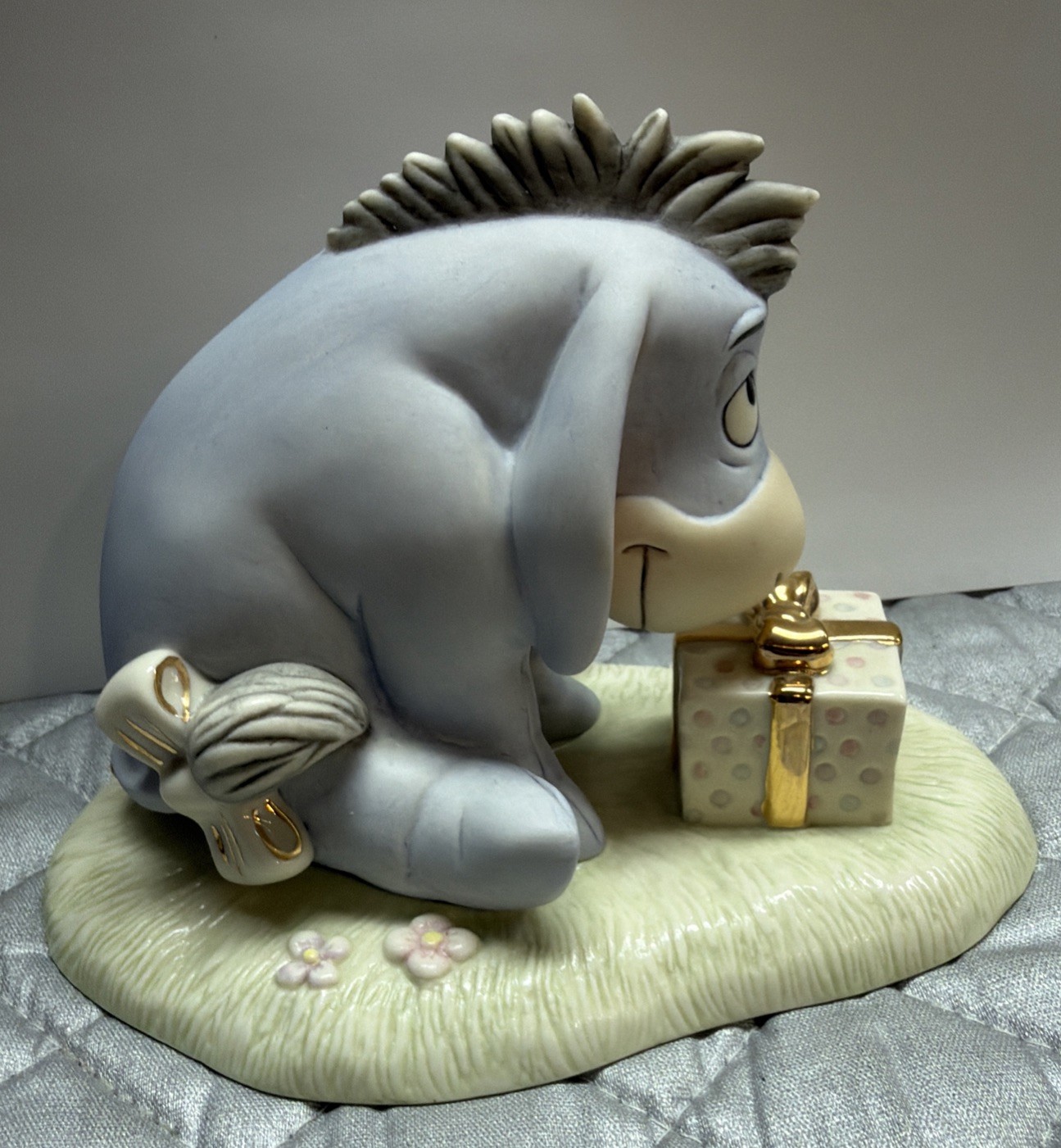Lenox Disney Eeyore For Me? Porcelain Figurine 24K Gold Winnie the Pooh Birthday