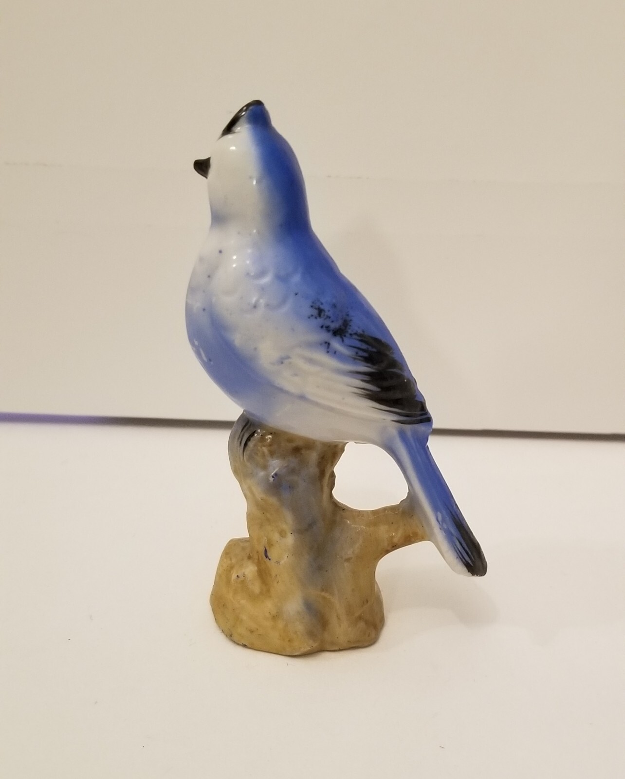 Vintage Porcelain Blue Jay Figurine Made In Japan 3 1/2 inch