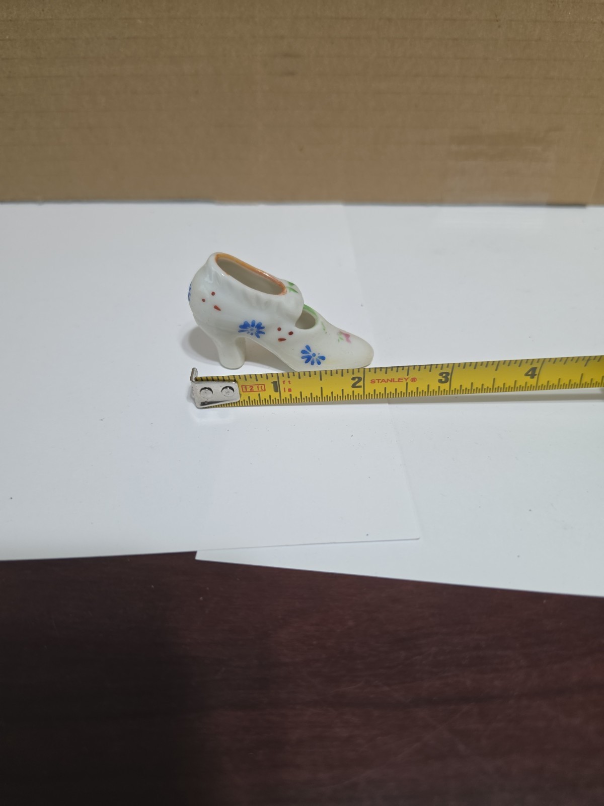 Porcelain Miniature Shoes Red, Green, Blue-Pre 1950 Original Box