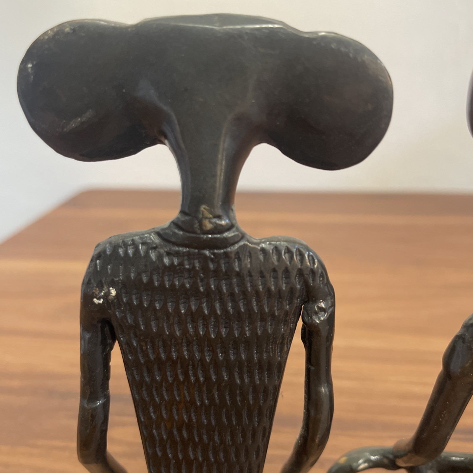 VTG Pair Tribal Ganesha Statues /Figurines Elephant Men Playing Instruments