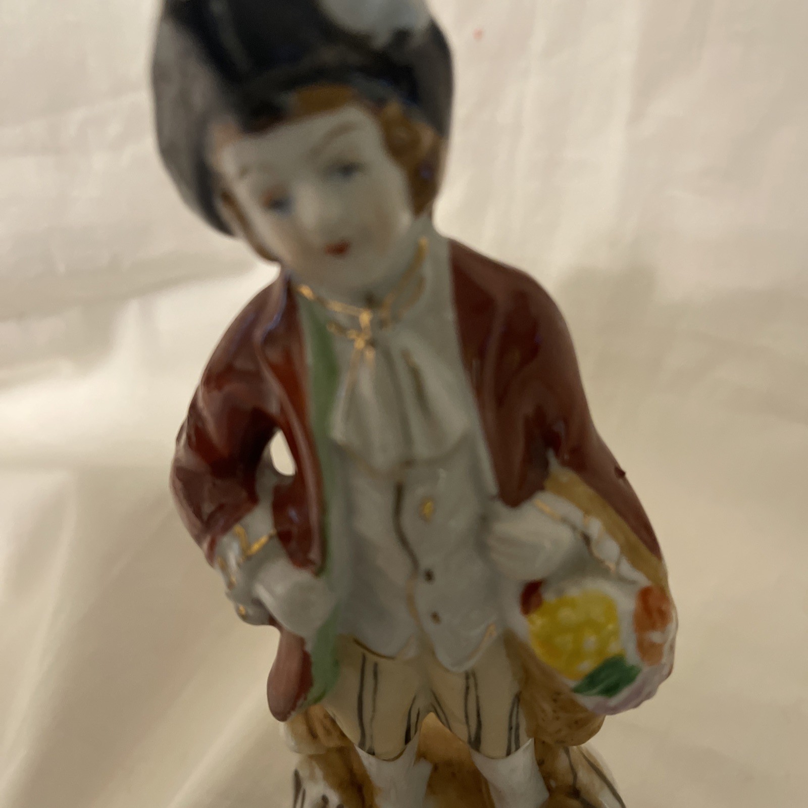 Vintage Colonial Boy Figurine made in Japan 5 1/2in tall
