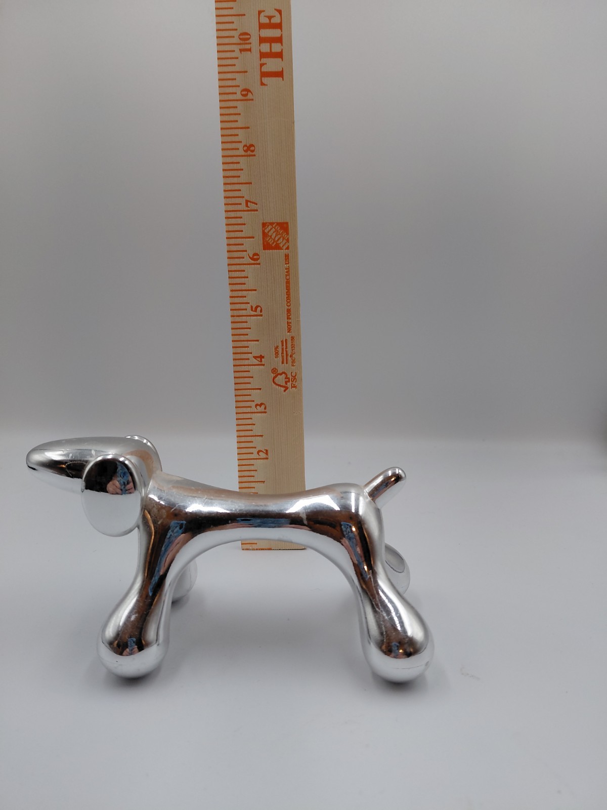Silver Dog Statue Balloon Animal