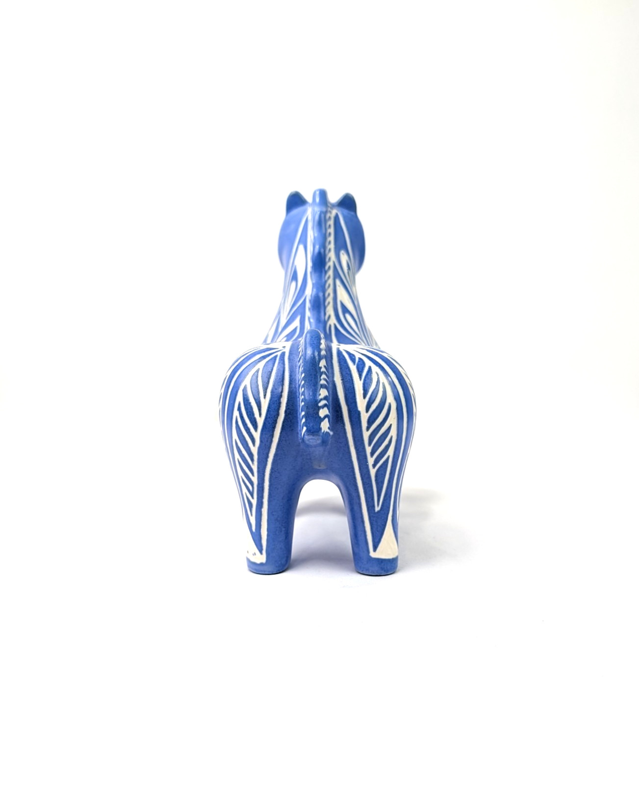 Vintage Pablo Zabal Pottery Horse Figurine “Blue Zoo” Collection Signed 7″