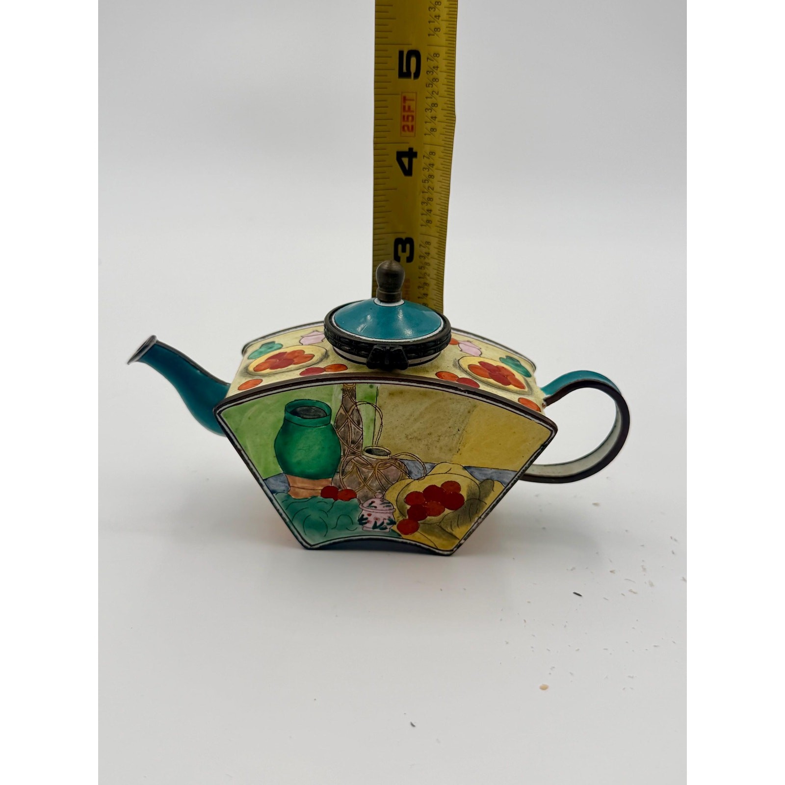 Kelvin Chen Miniature Teapot – 2001 Cezanne Inspired Enamel Trinket Box No. 269