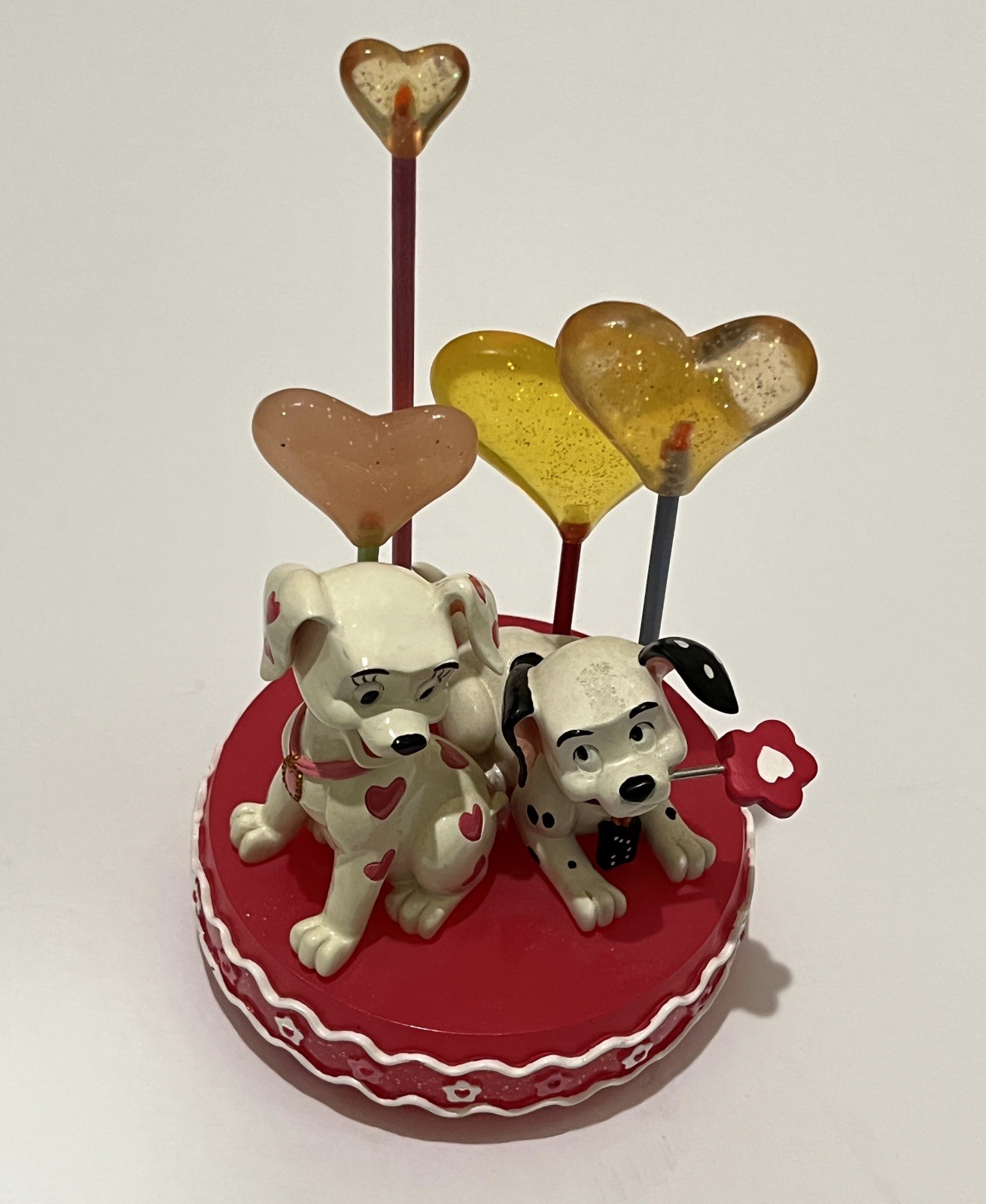 Disney 101 Dalmatians Oddball Domino Light Up Hearts Figurine. Works.Rare/Lovely