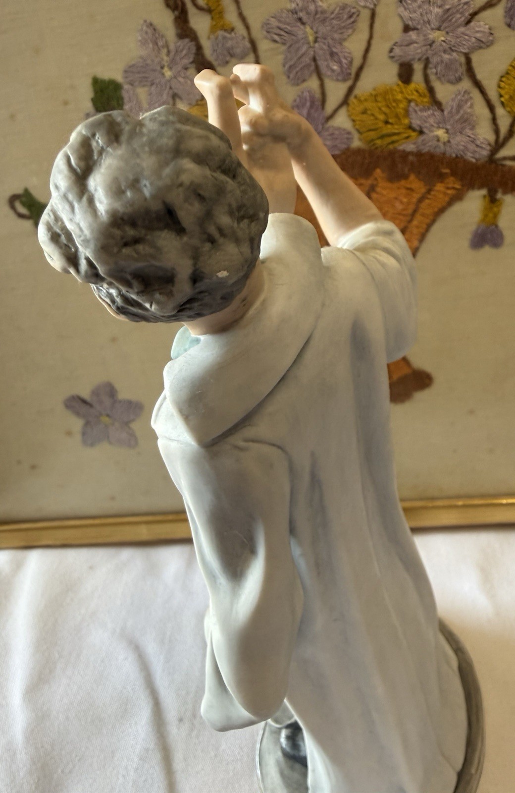 Vintage Whimsical Capodimonte Porcelain Doctor Delivered Baby Figurine –