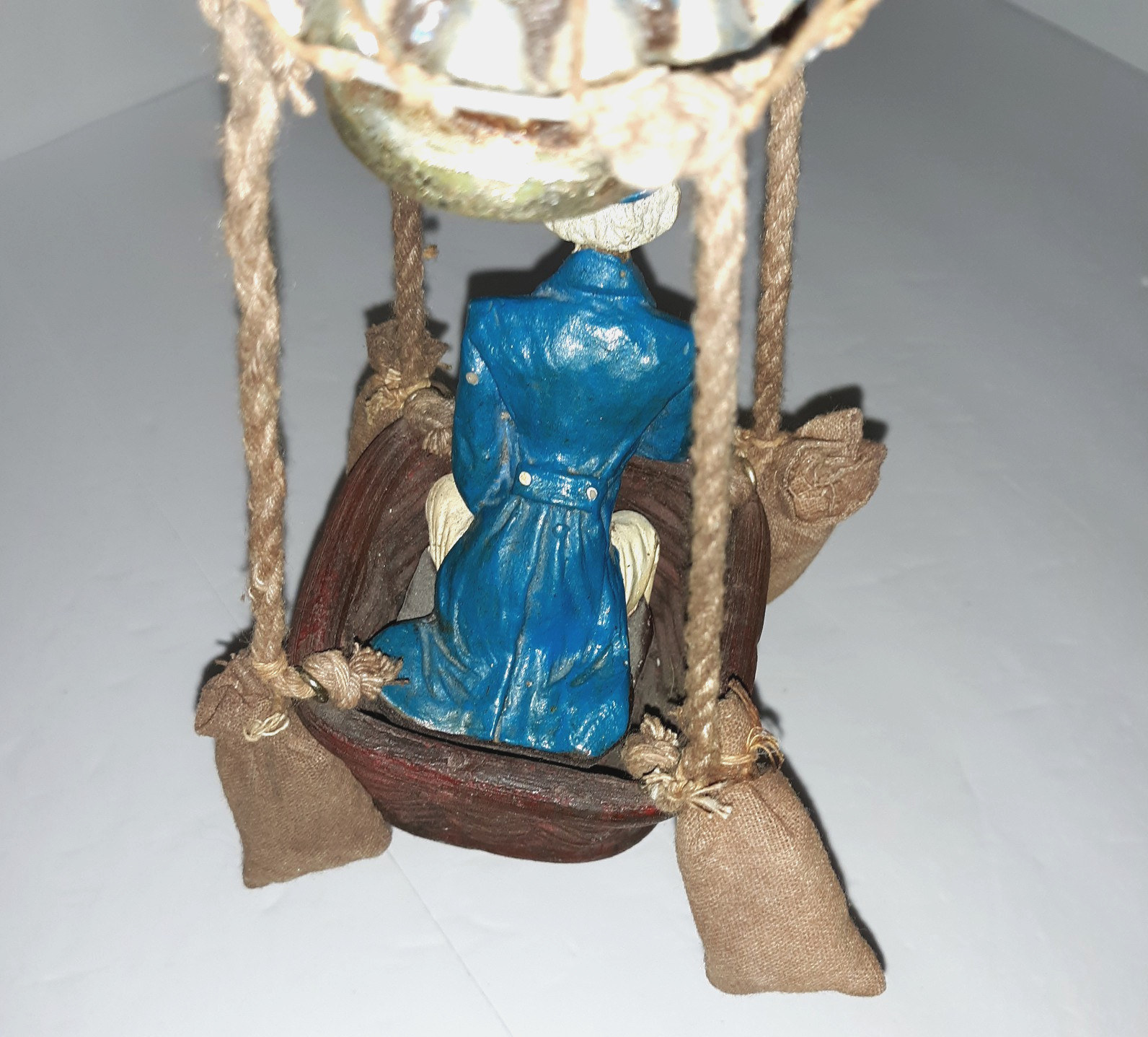 Vtg Hot Air Balloon Patriotic God Bless America Uncle Sam Large By Leonardo Luna