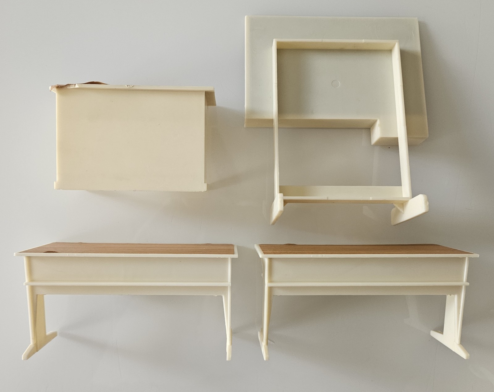 Vintage Kunstlerschunz West Germany Dollhouse Classroom Furniture Set 1960s