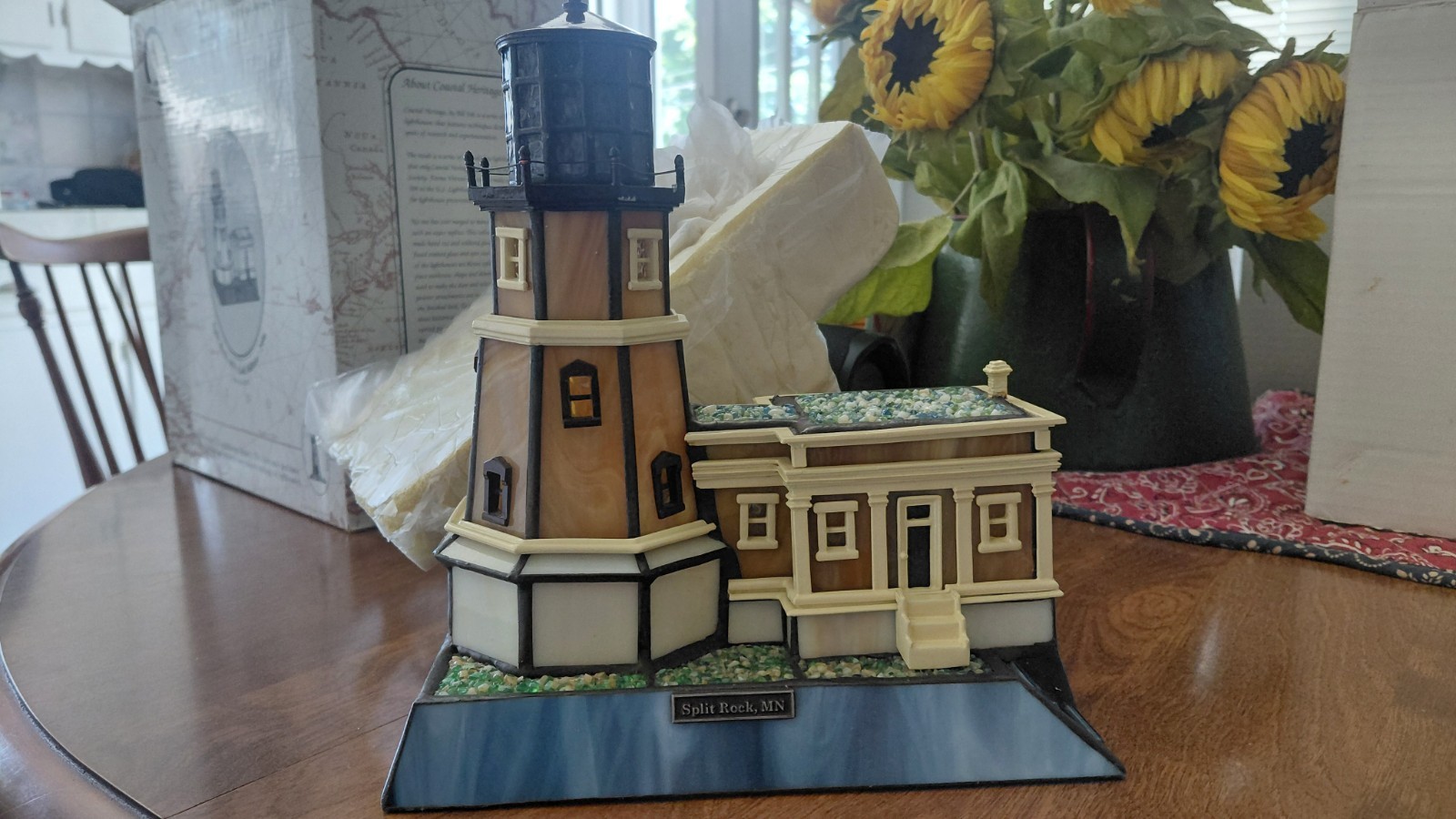 SPLIT ROCK, MN, LIGHTHOUSE COASTAL HERITAGE, Stained Glass/ LIGHT UP