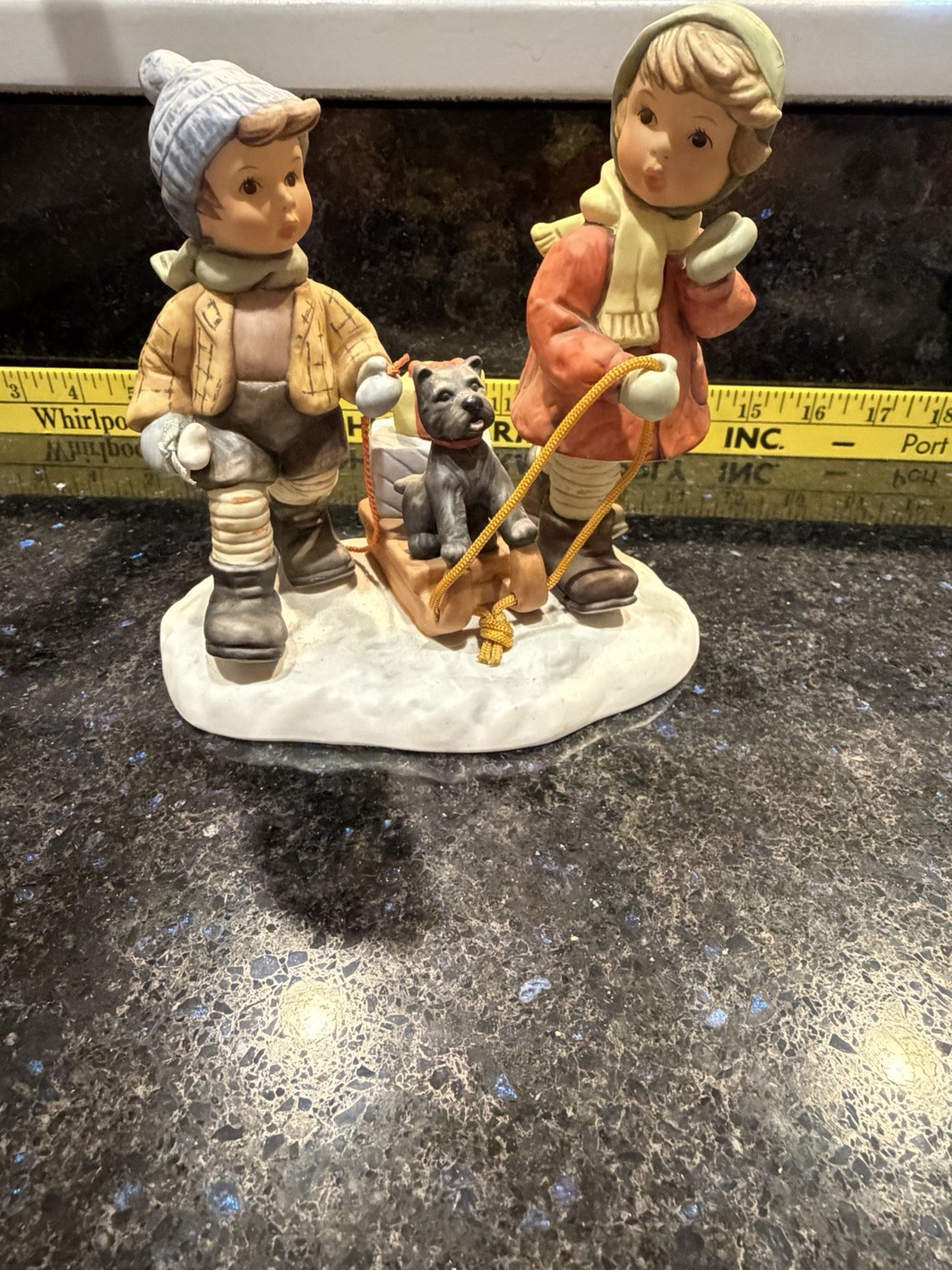 Goebel 1998 Sledding Time Figurine – Porcelain – W. Germany