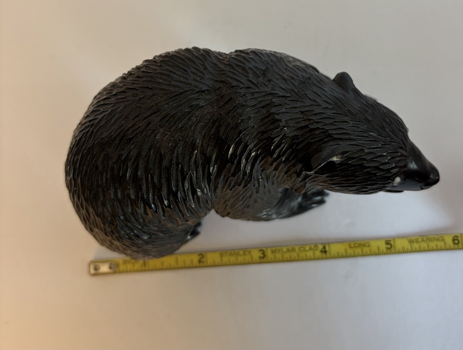 Hand-Carved Wooden Strolling Bear Figurine Brienz 1920s Switzerland Vintage