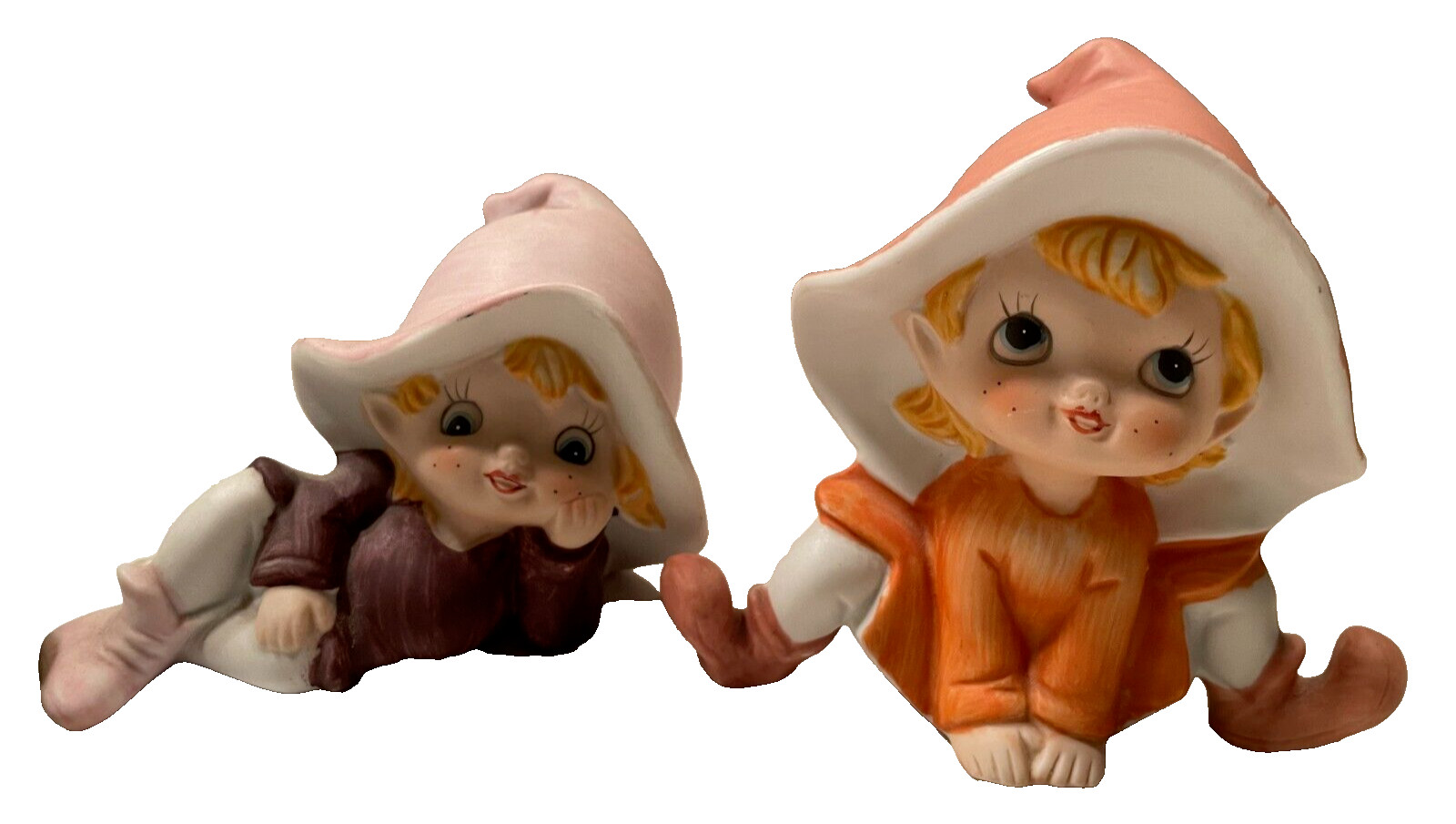 HOMCO Pixie Elf Elves Set of 3 Figurines Porcelain Vintage #5213…