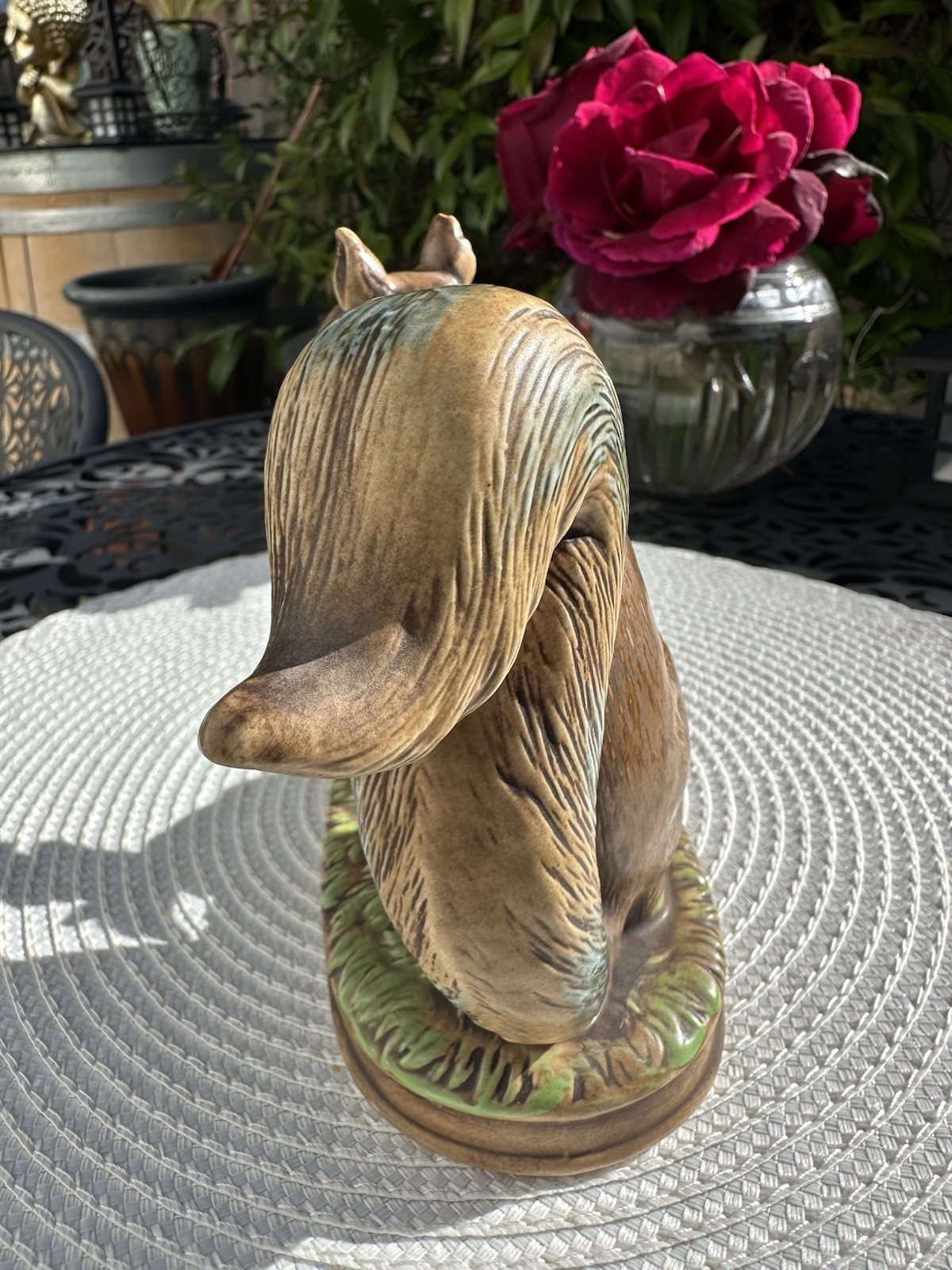 Squirrel With Acorn Figurine 5.5” H 6.5” L Made In Japan Ceramic