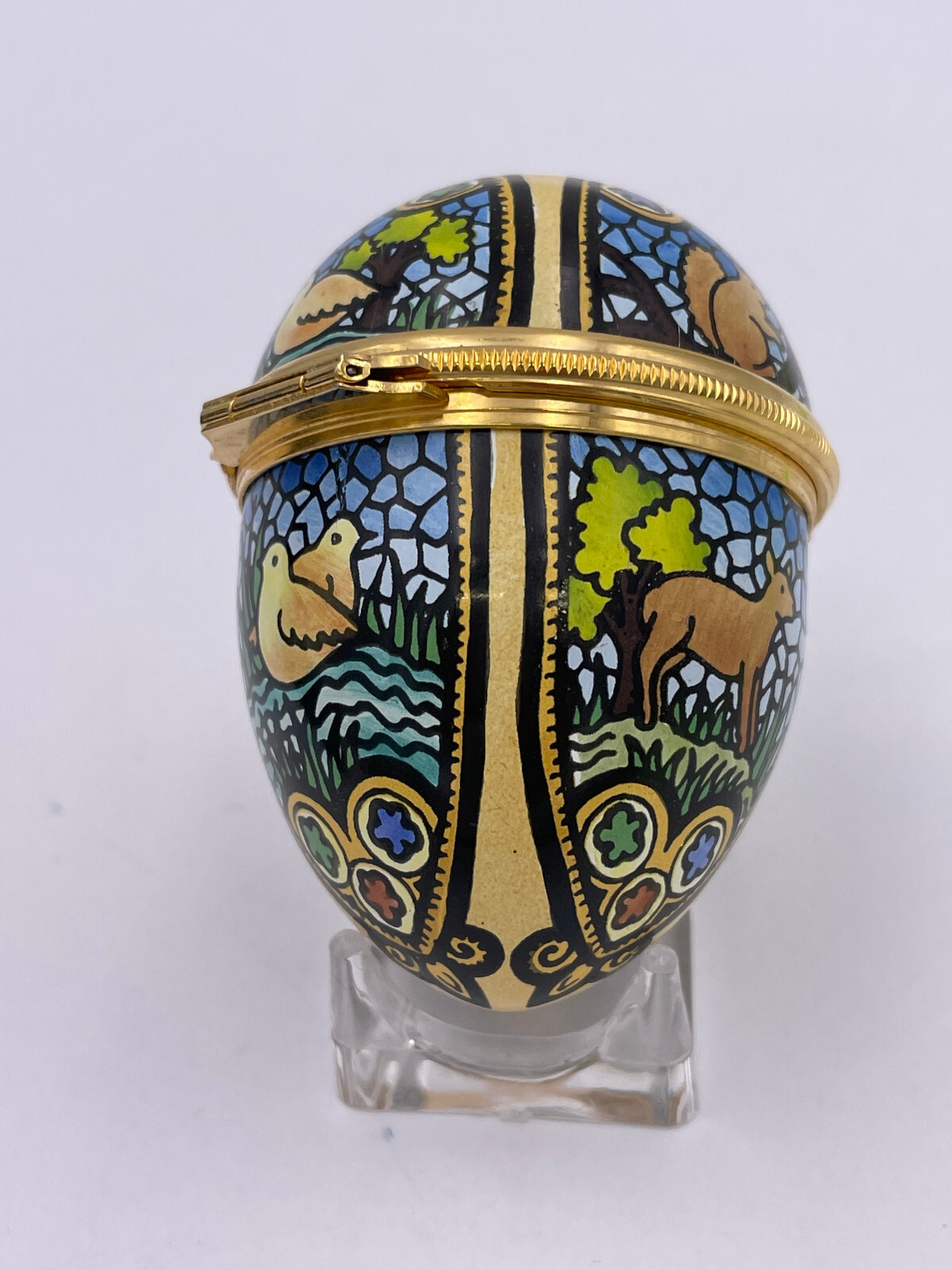 Halcyon Days Enamels – 1989 Easter Egg Trinket Box – #HDEA1989