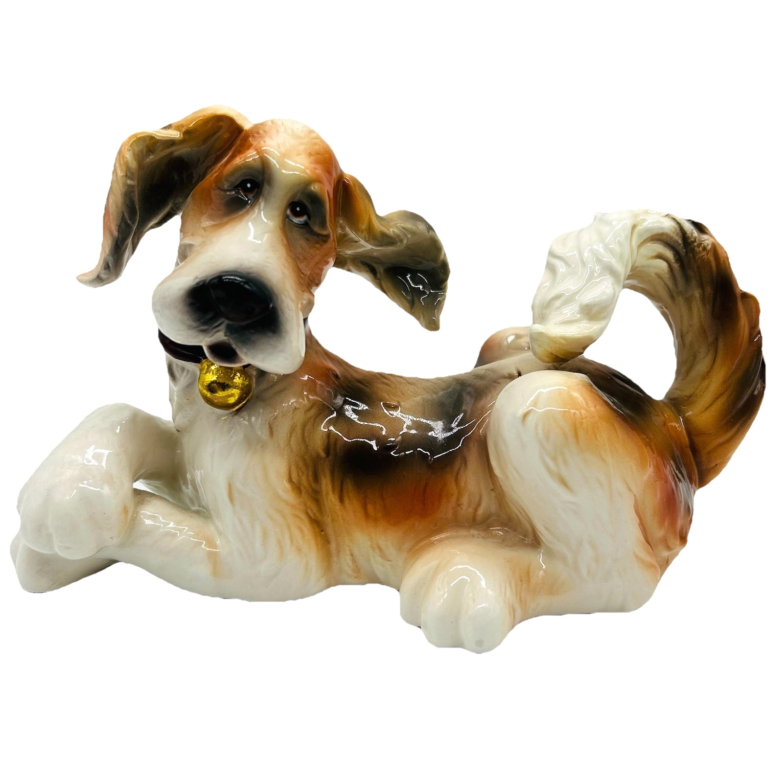 Hound Dog Figurine Porcelain Pacific Rim Ceramics MCM Vintage 1970s – 9″ Long