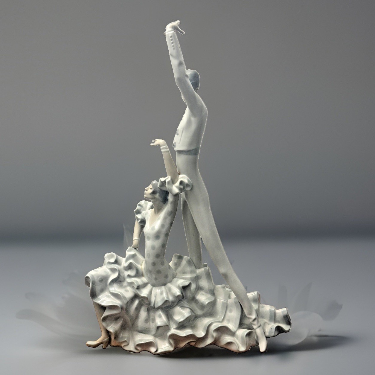 Lladro #4519 Flamenco Dancers 1970s Large Porcelain MINT FREE Shipping Rare