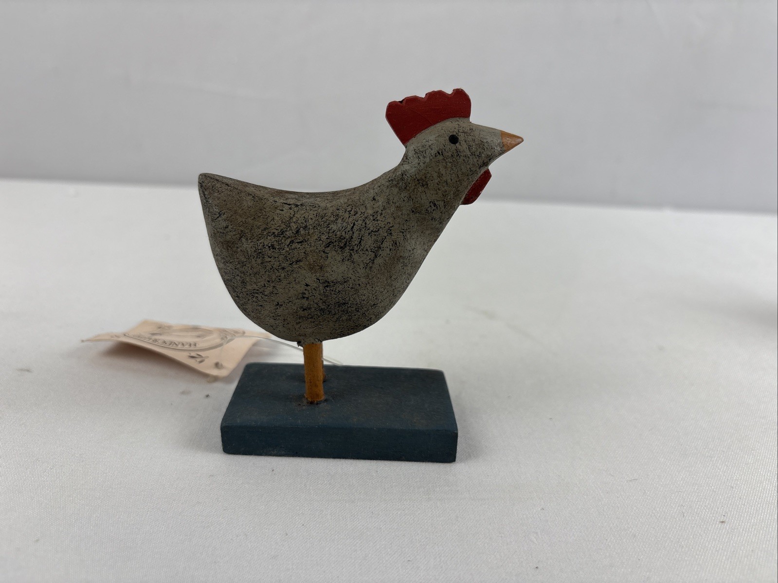 Richard Morgan Wooden Birds With Tags Set Of 5 Hand Painted Figures
